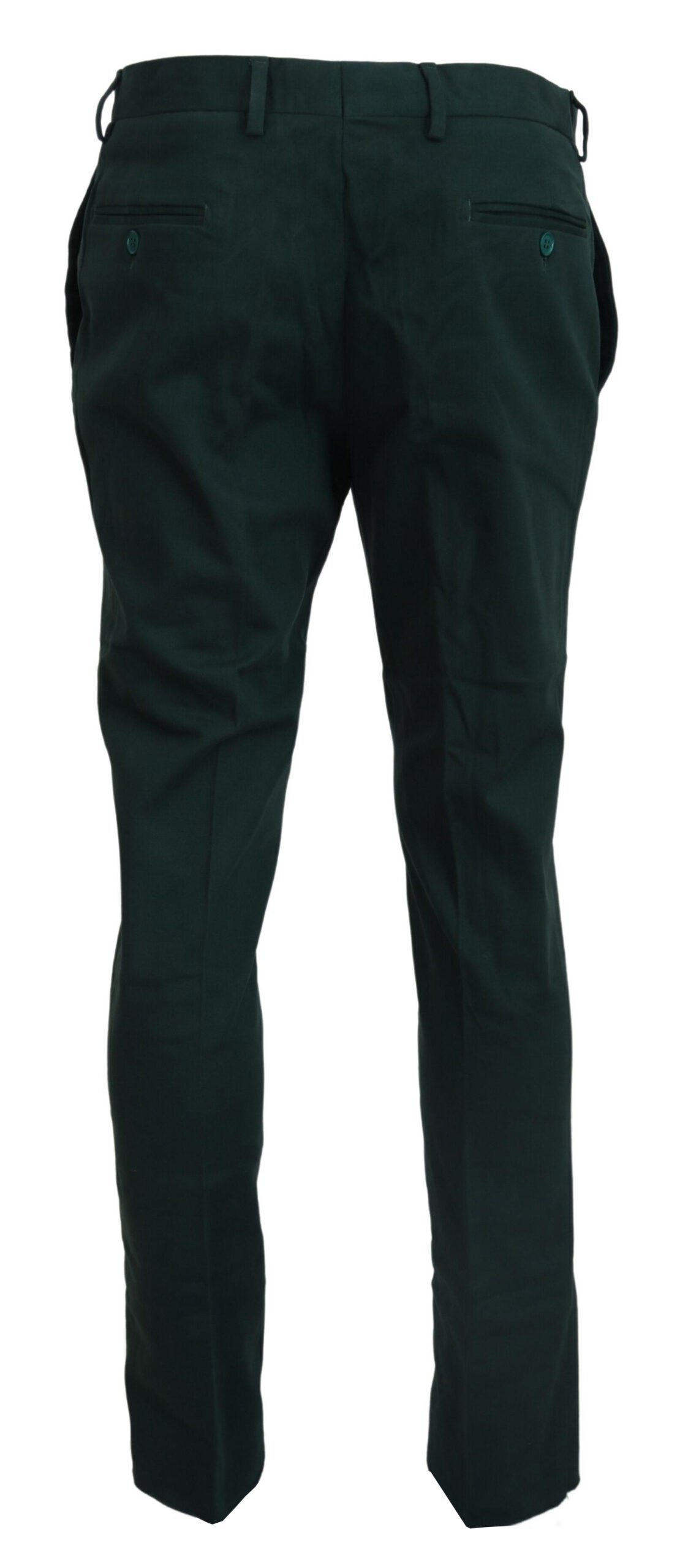 Тъмнозелени памучни тесни мъжки панталони BENCIVENGA