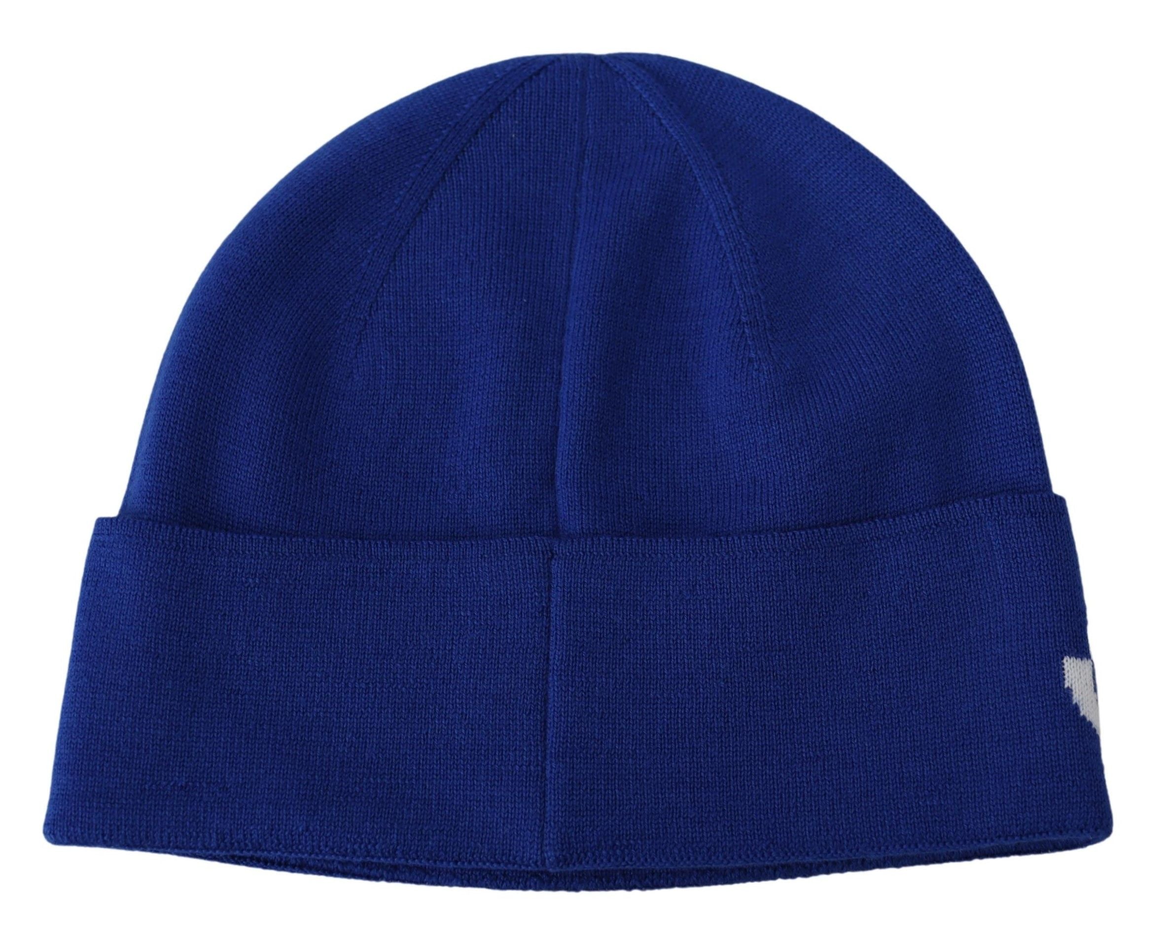 Givenchy Синя вълнена унисекс зимна топла шапка тип шапка
