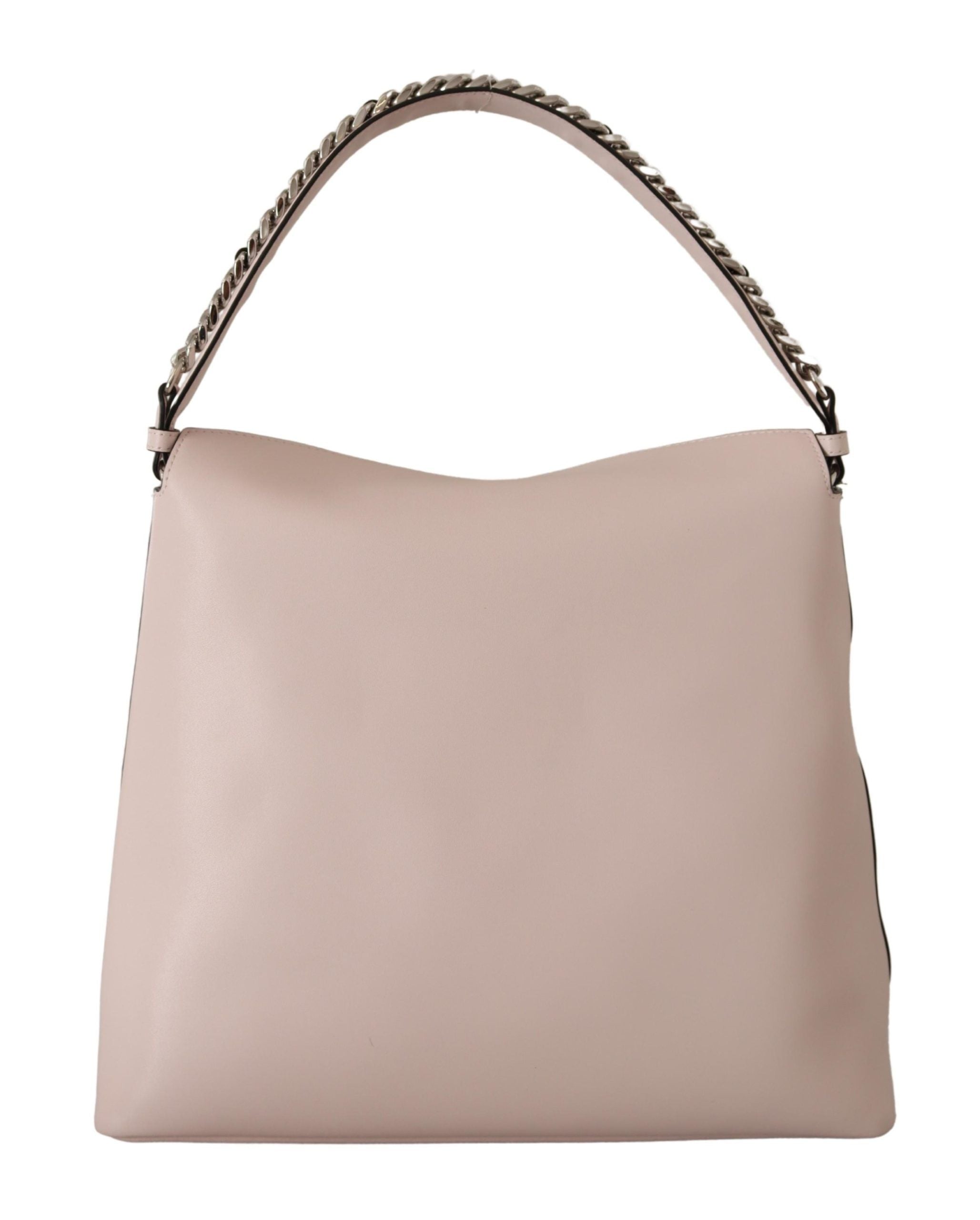 Кожена чанта през рамо в светло розово лилаво на Karl Lagerfeld