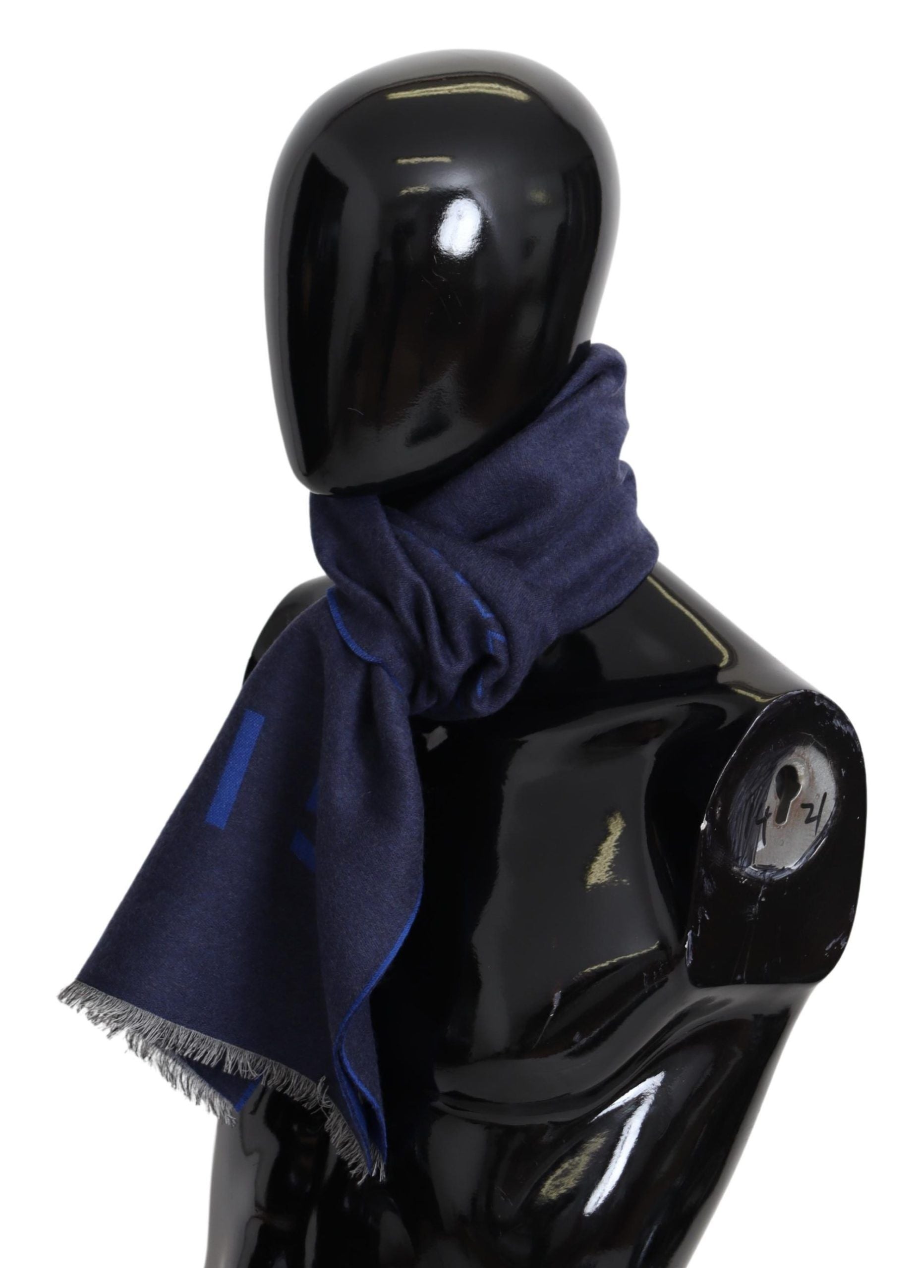 Givenchy син вълнен унисекс зимен топъл шал шал