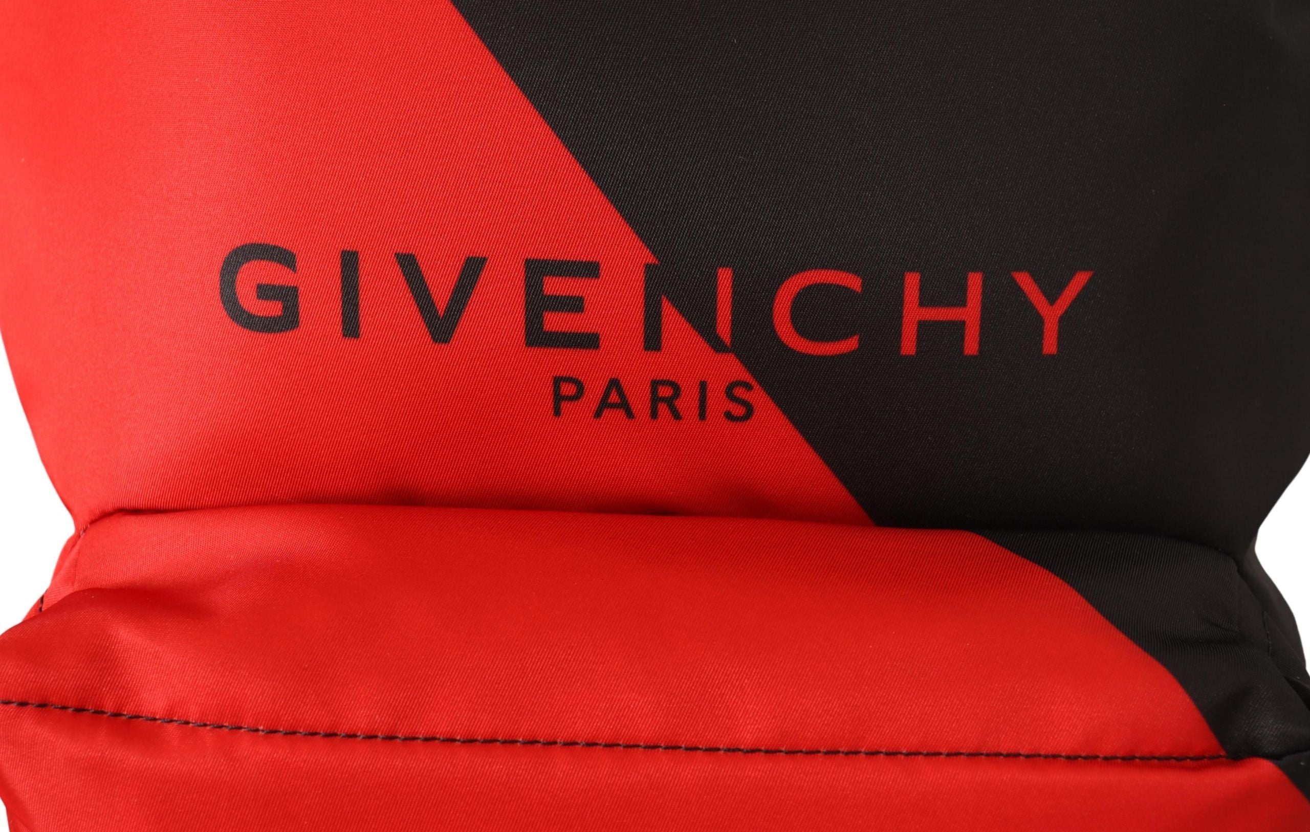 Червена и черна найлонова градска раница Givenchy