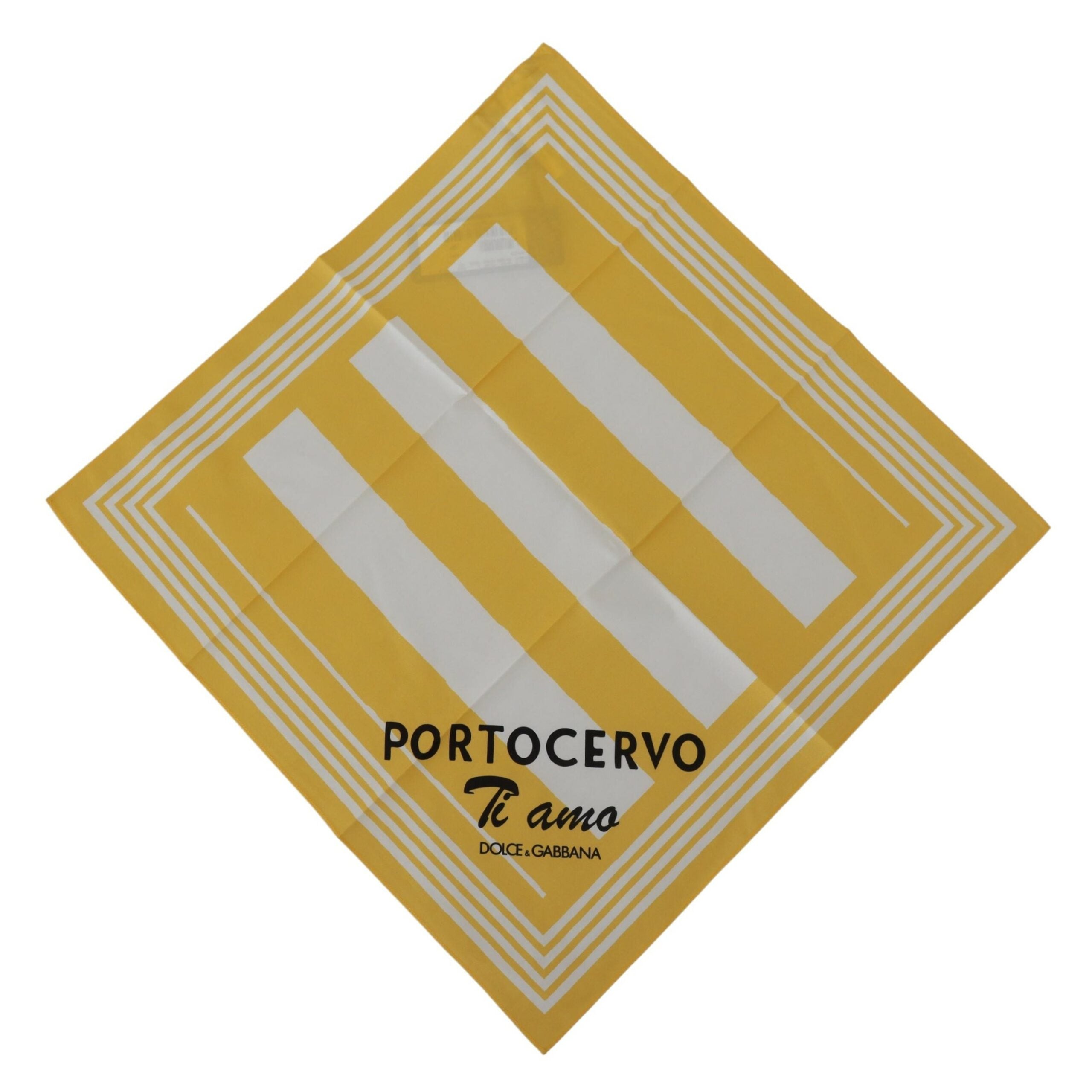Dolce &amp; Gabbana Жълт шал Portocervo от памучен шал
