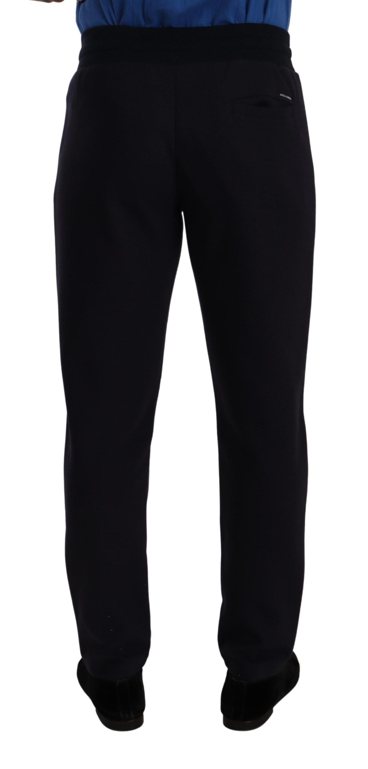 Dolce &amp; Gabbana Сини памучни еластични панталони за джогинг