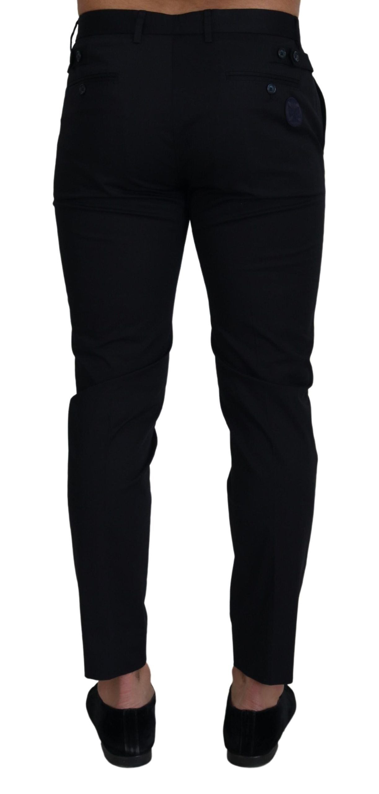 Dolce &amp; Gabbana Сини еластични памучни тънки панталони Чинос панталони
