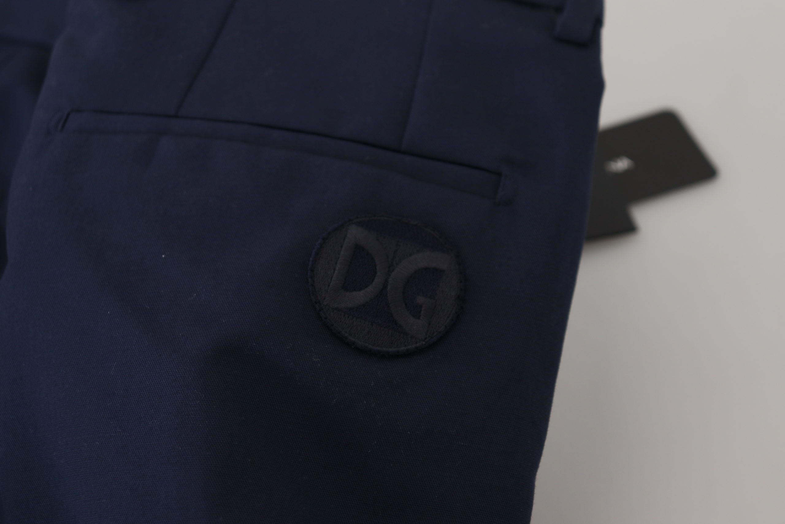 Dolce &amp; Gabbana Сини ленени памучни тесни панталони Chinos Панталони