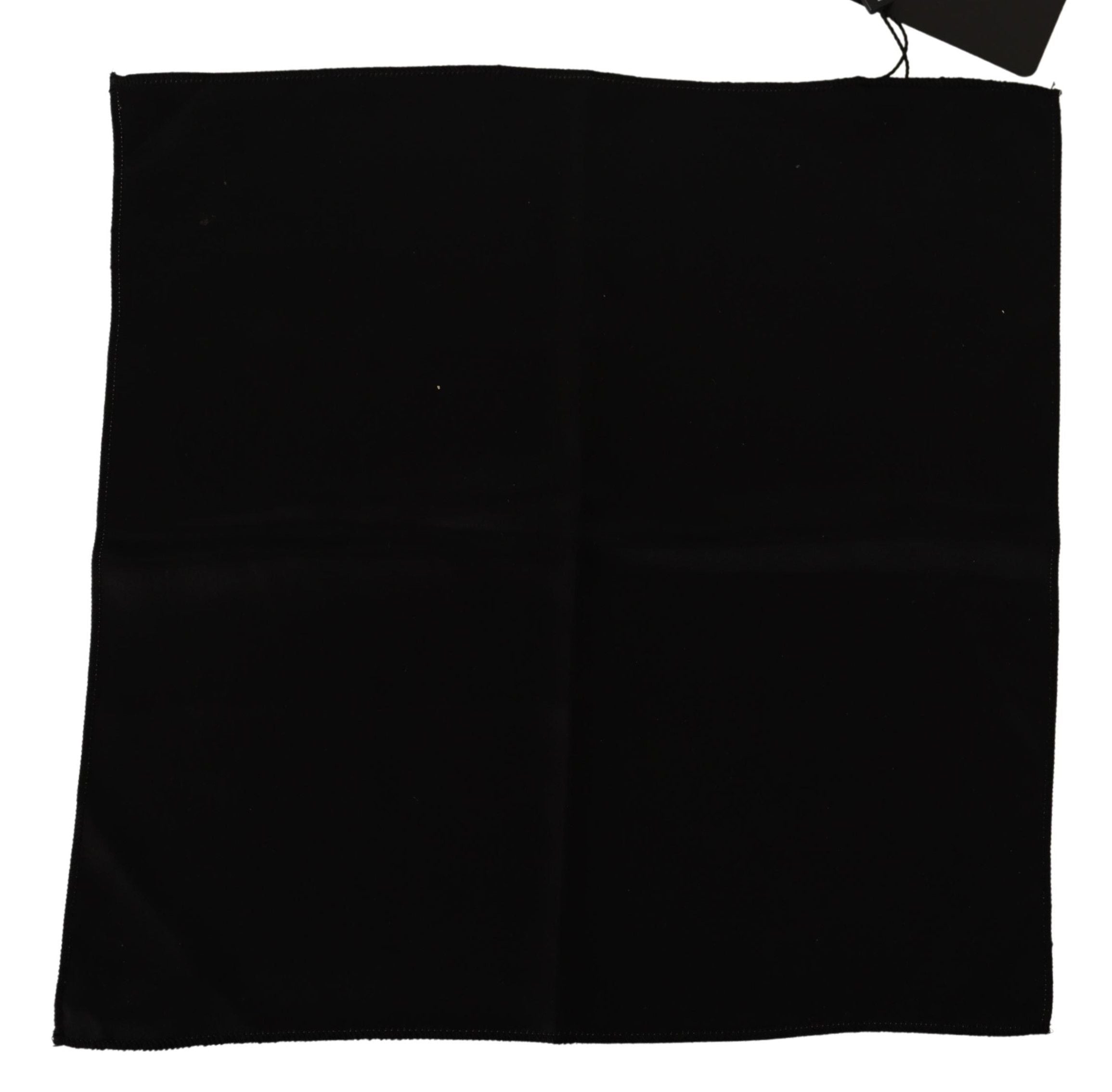 Dolce &amp; Gabbana черен 100% копринен квадратен шал с носна кърпа