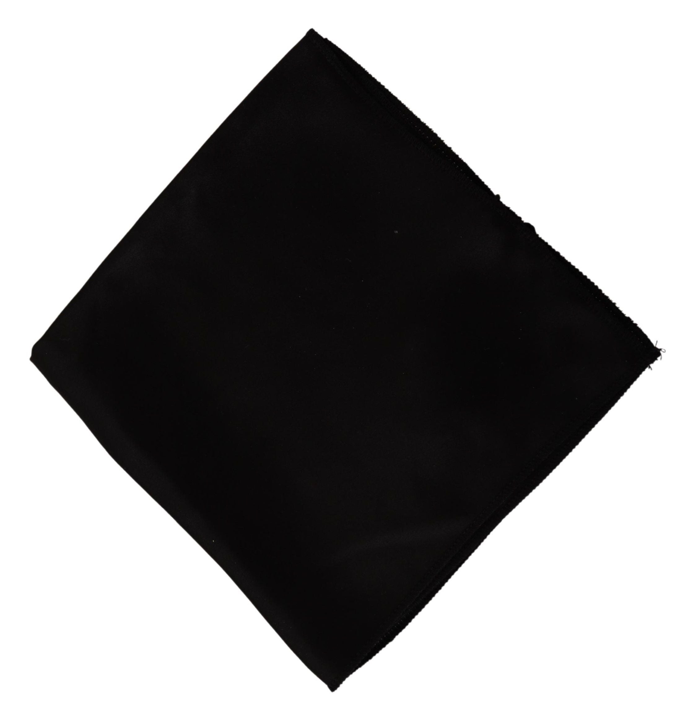 Dolce &amp; Gabbana черен 100% копринен квадратен шал с носна кърпа