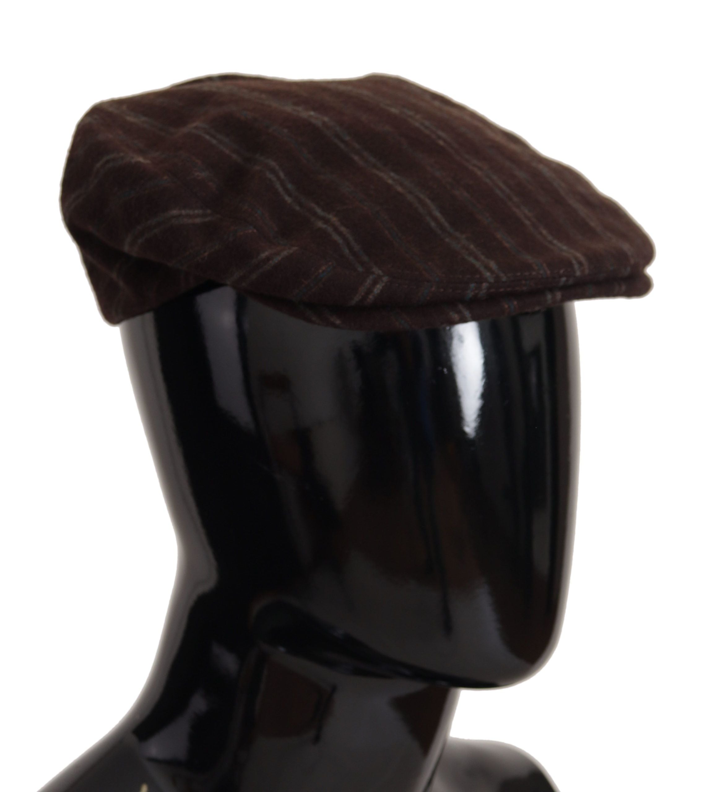 Мъжка вълнена шапка Capello с кафяви райета Dolce &amp; Gabbana