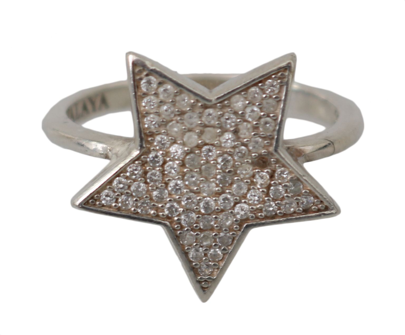 Сребърен дамски прозрачен пръстен Nialaya със звезда 925