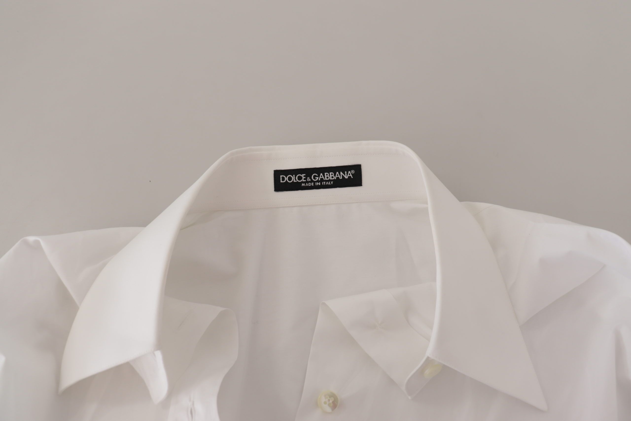 Dolce &amp; Gabbana Бяла блуза с дълги ръкави и яка