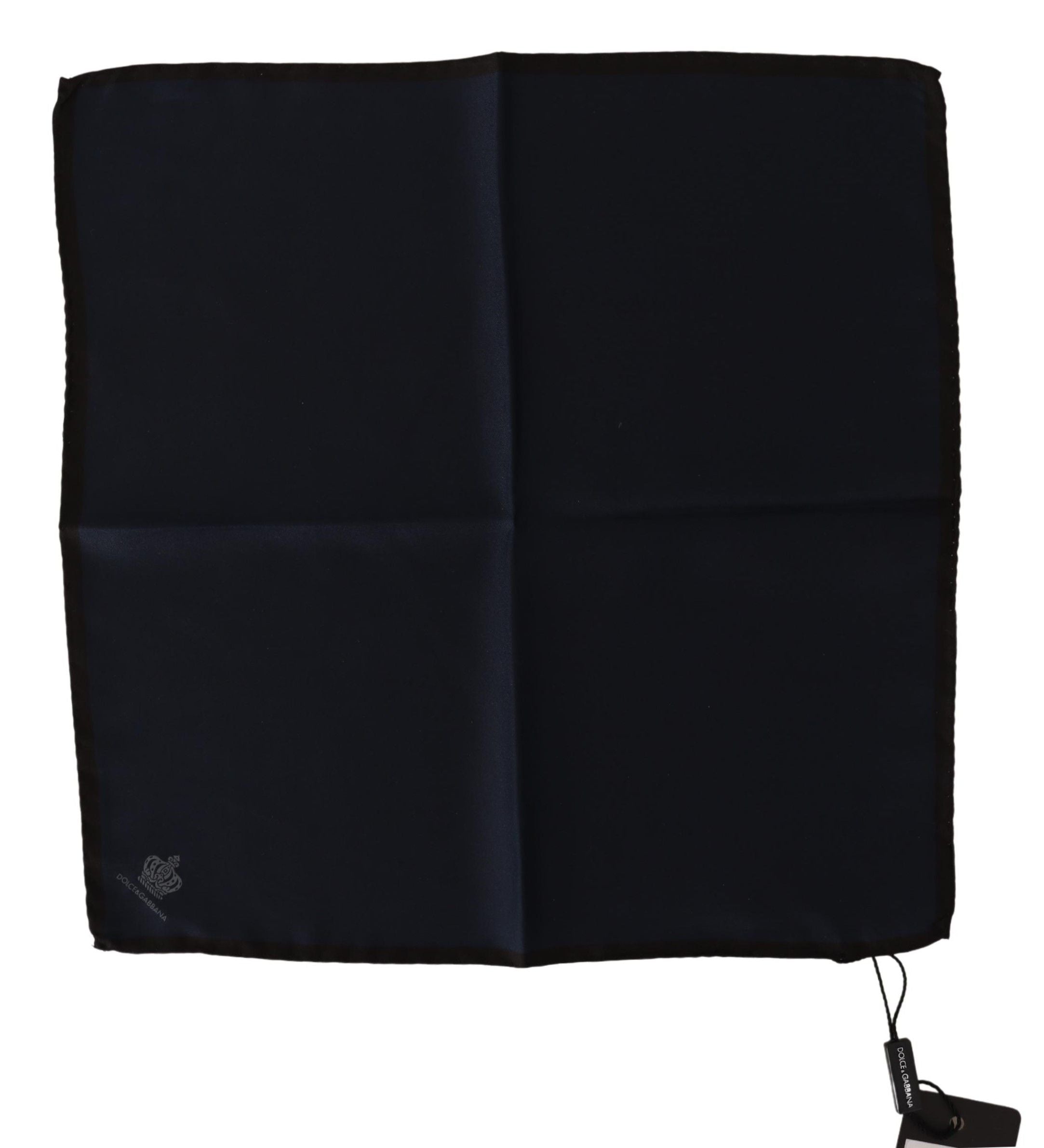 Dolce &amp; Gabbana черна квадратна кърпичка 100% копринен шал
