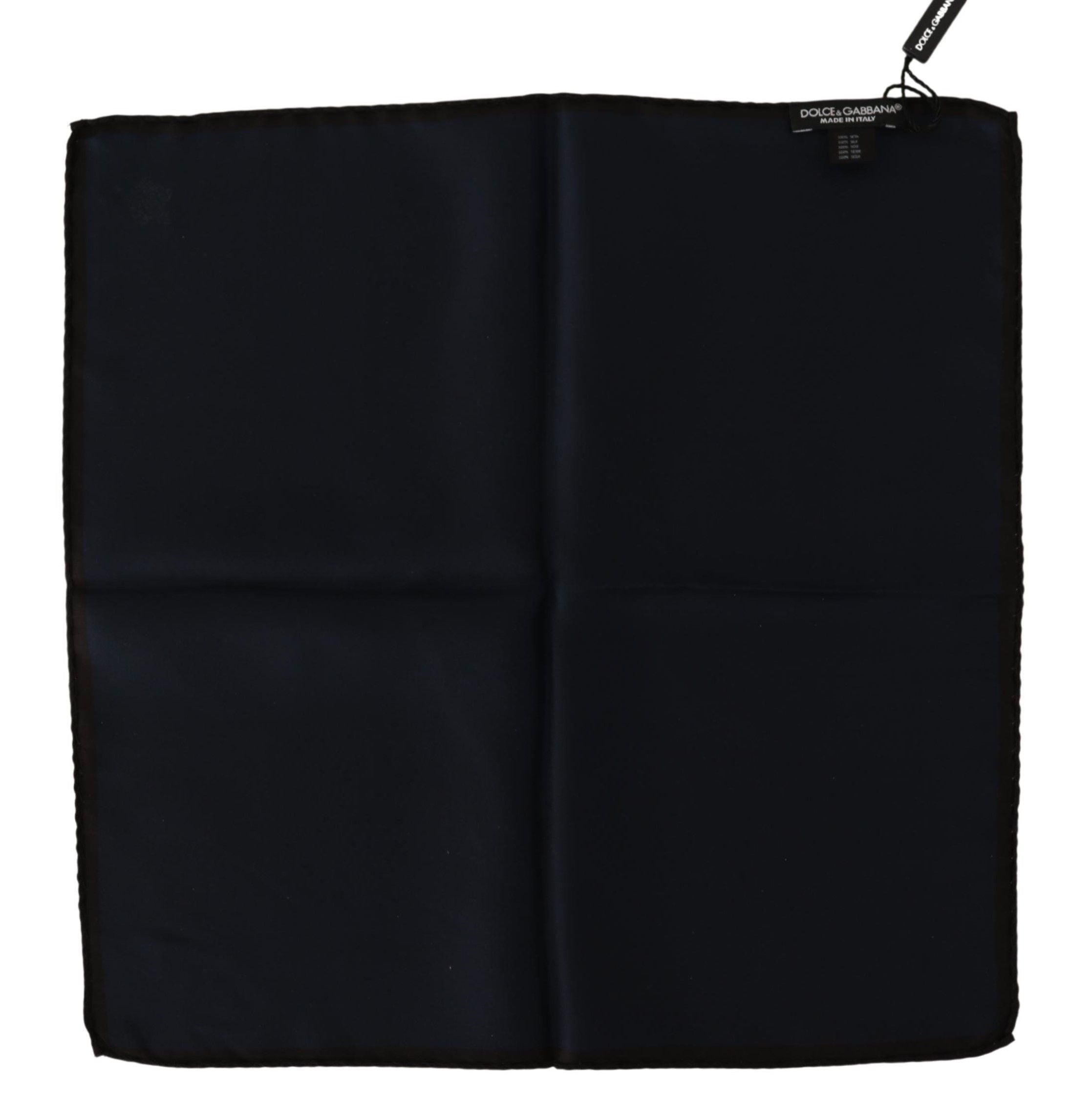 Dolce &amp; Gabbana черна квадратна кърпичка 100% копринен шал