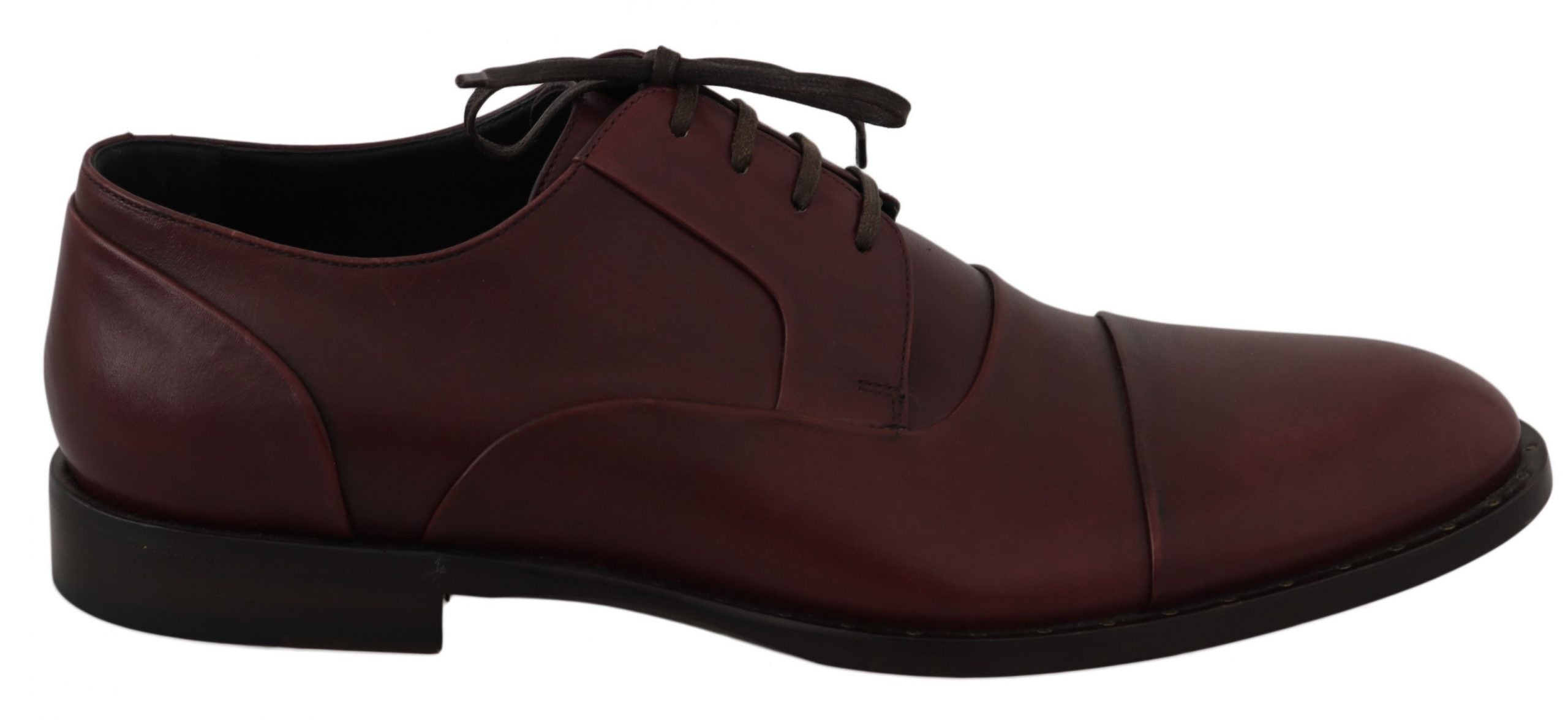 Червени кожени дерби обувки Dolce &amp; Gabbana Bordeaux