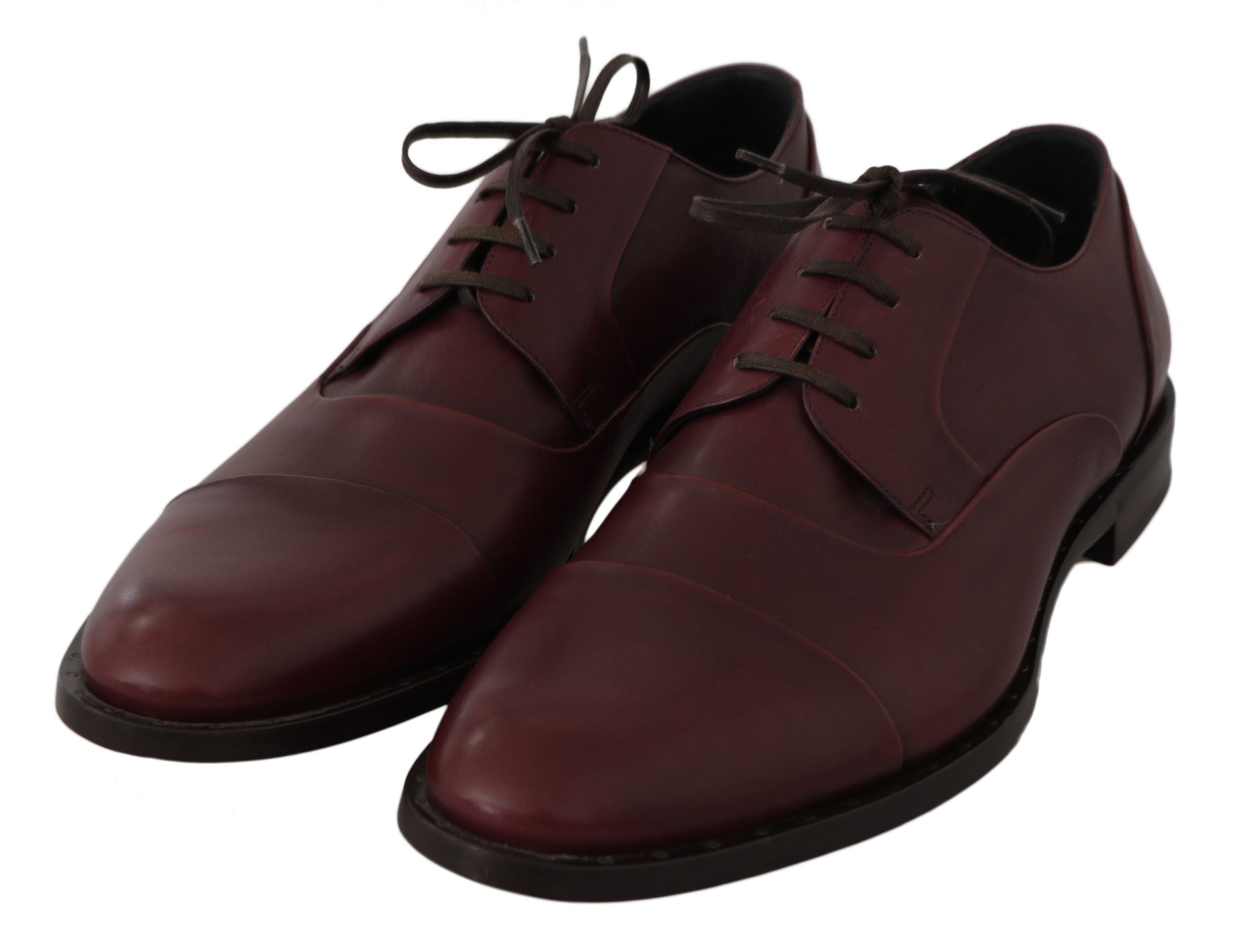 Червени кожени дерби обувки Dolce &amp; Gabbana Bordeaux
