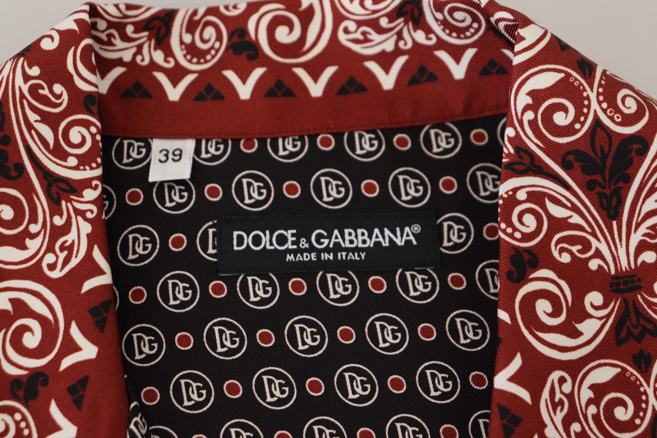 Ежедневна копринена риза Dolce &amp; Gabbana с многоцветни шарки