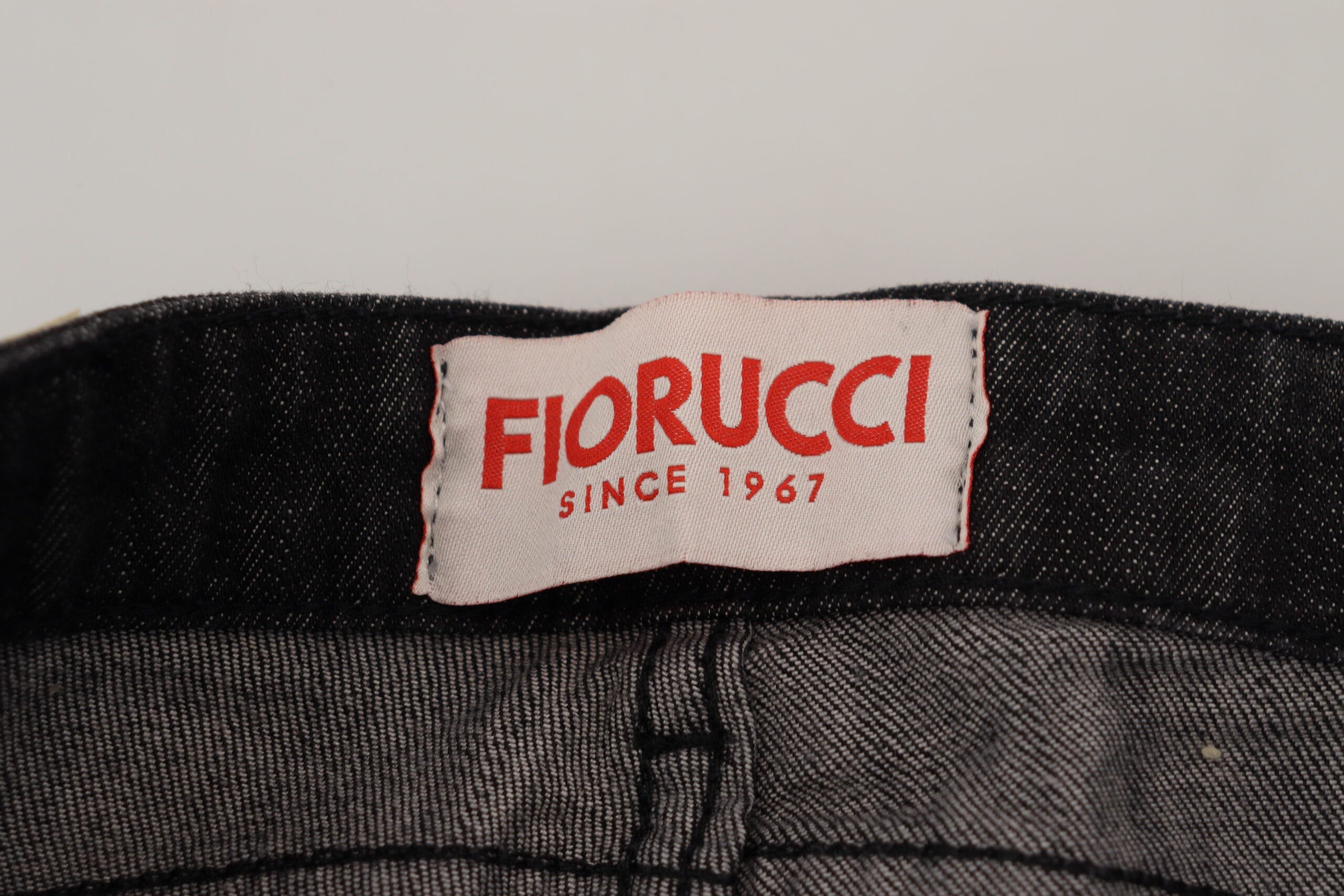 Черни памучни тесни дамски ежедневни дънки с ниска талия Fiorucci