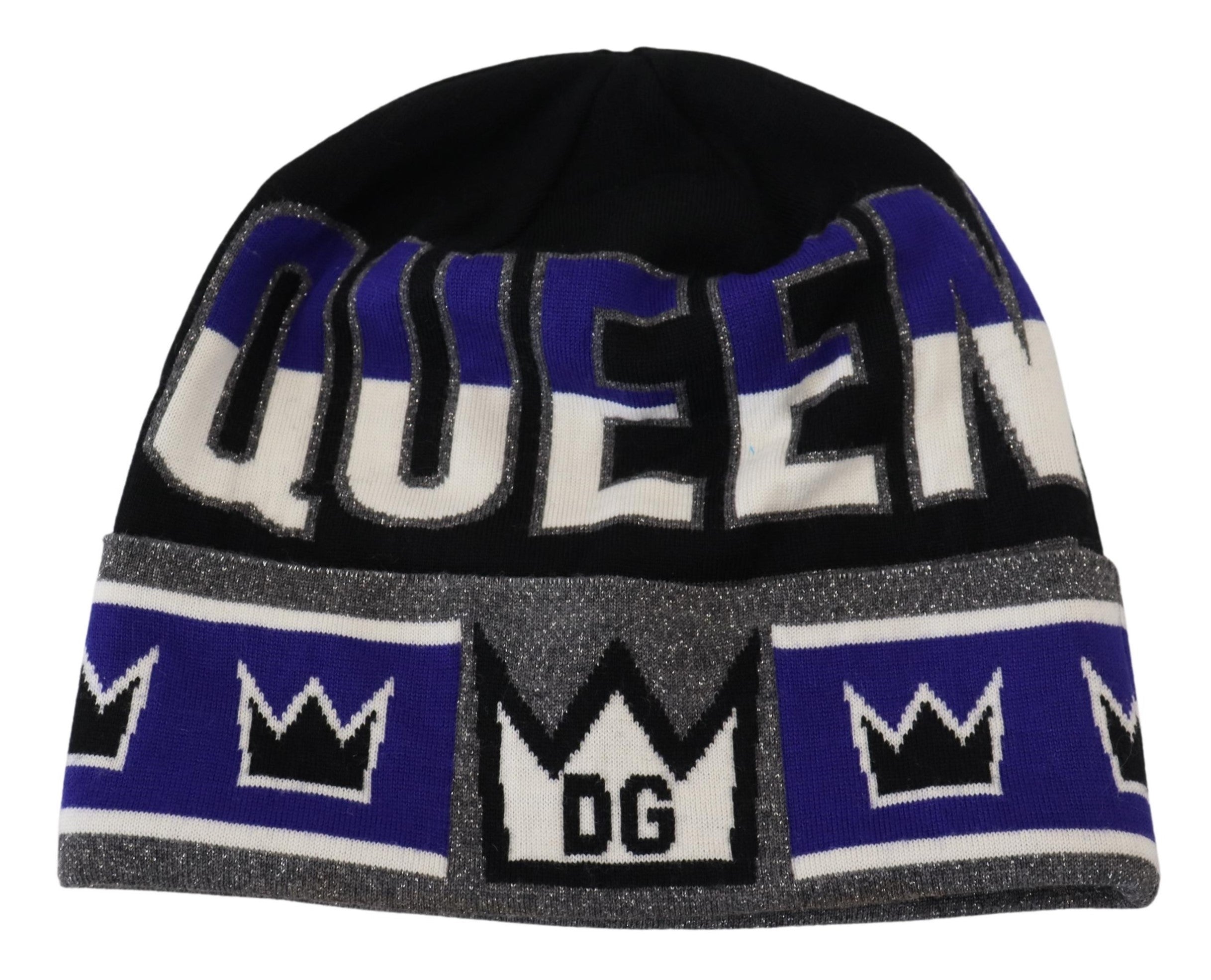 Dolce &amp; Gabbana Multicolor DG Queen Print Winter Beanie Шапка