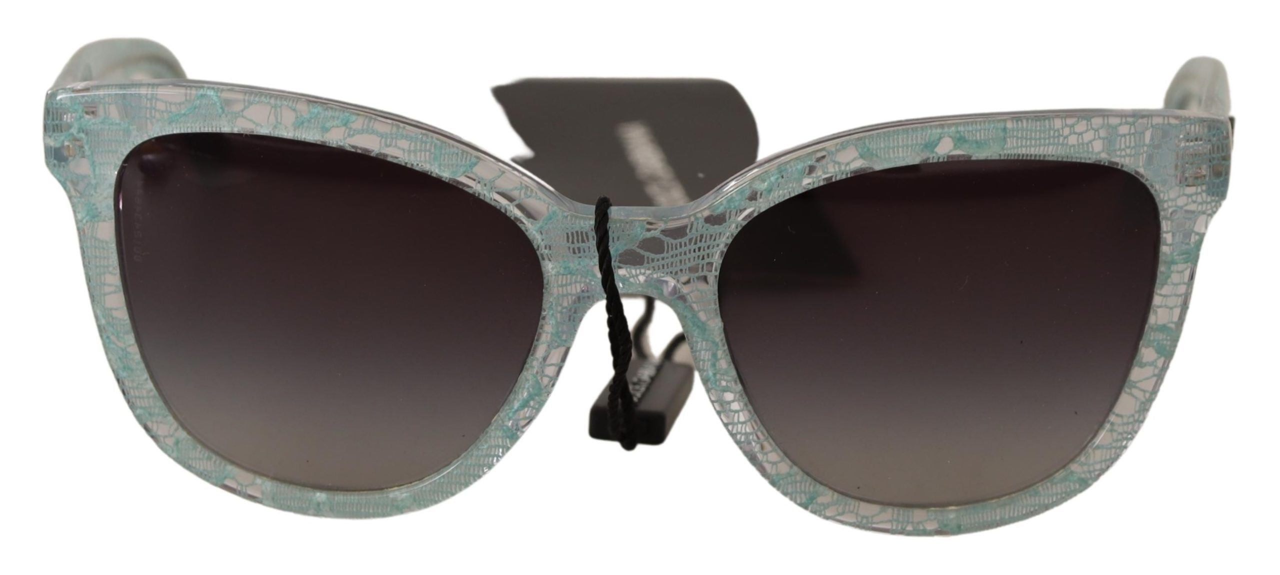 Dolce &amp; Gabbana Blue Lace Crystal Acetate Butterfly DG4190 Слънчеви очила