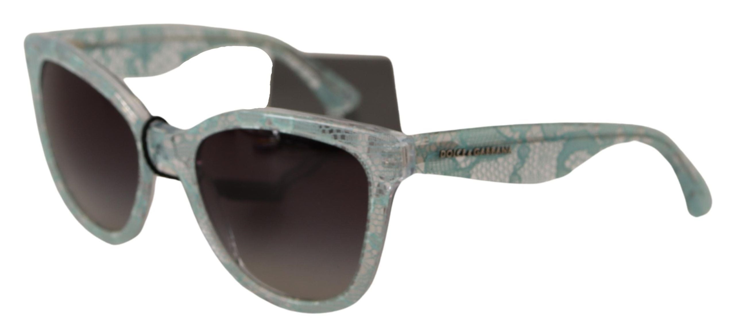 Dolce &amp; Gabbana Blue Lace Crystal Acetate Butterfly DG4190 Слънчеви очила