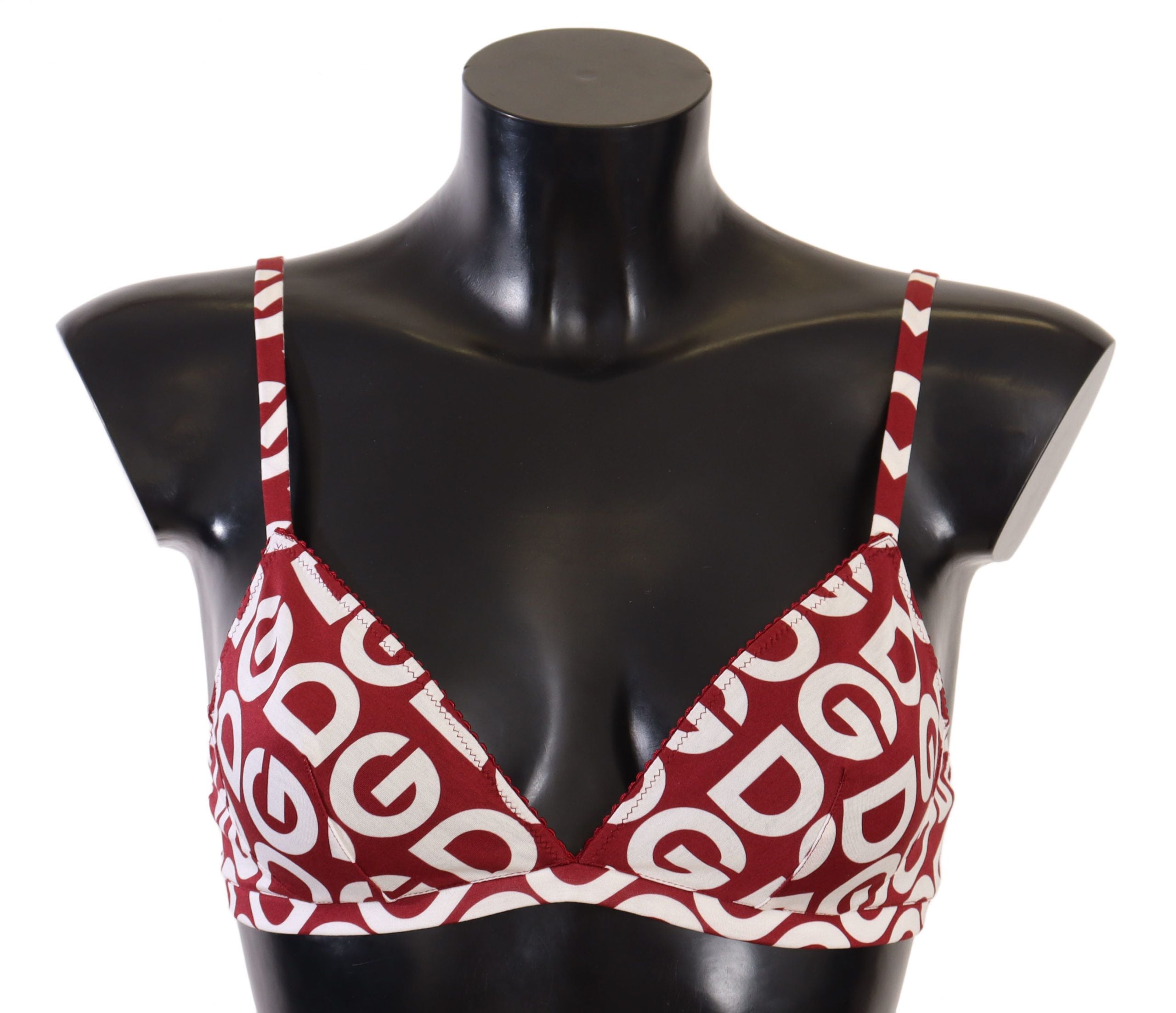 Dolce &amp; Gabbana Red White DG Print Non Wire Cotton Underwear