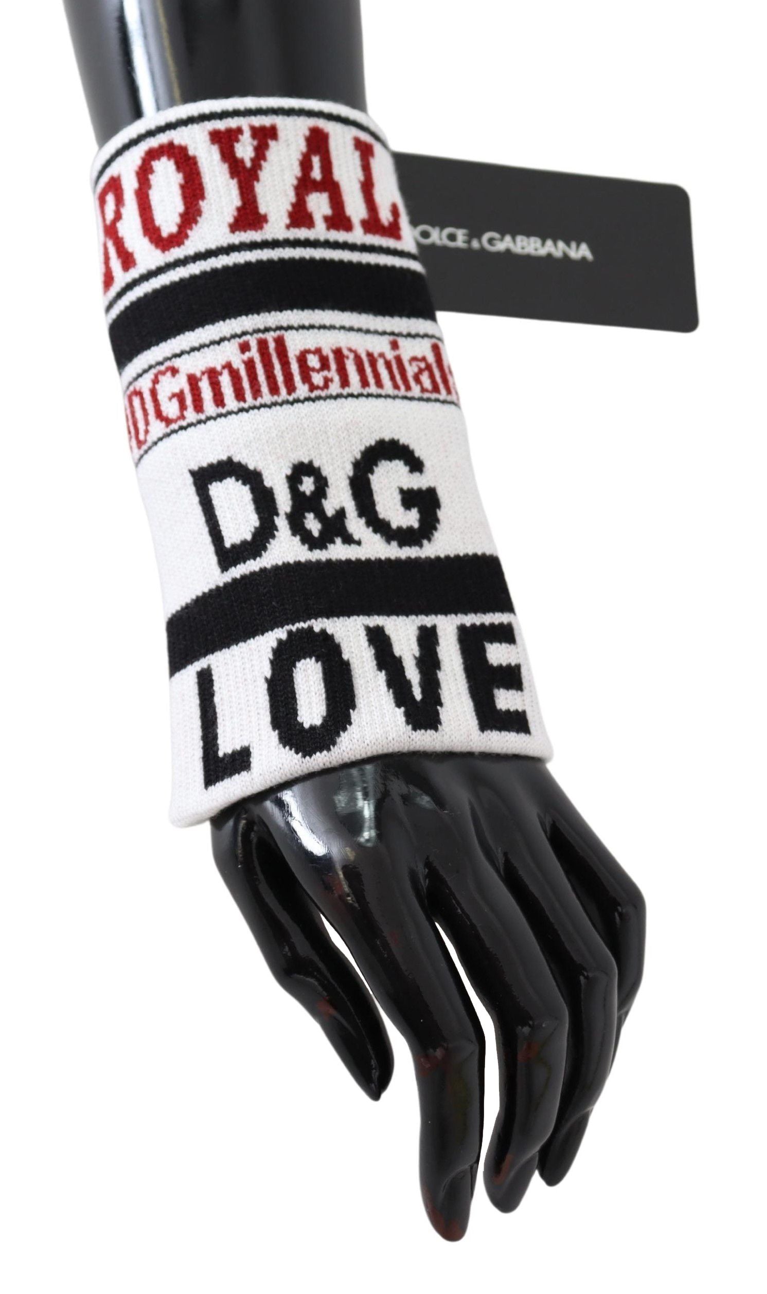 Dolce &amp; Gabbana Многоцветна вълнена плетка D&amp;G Love Wristband Wrap