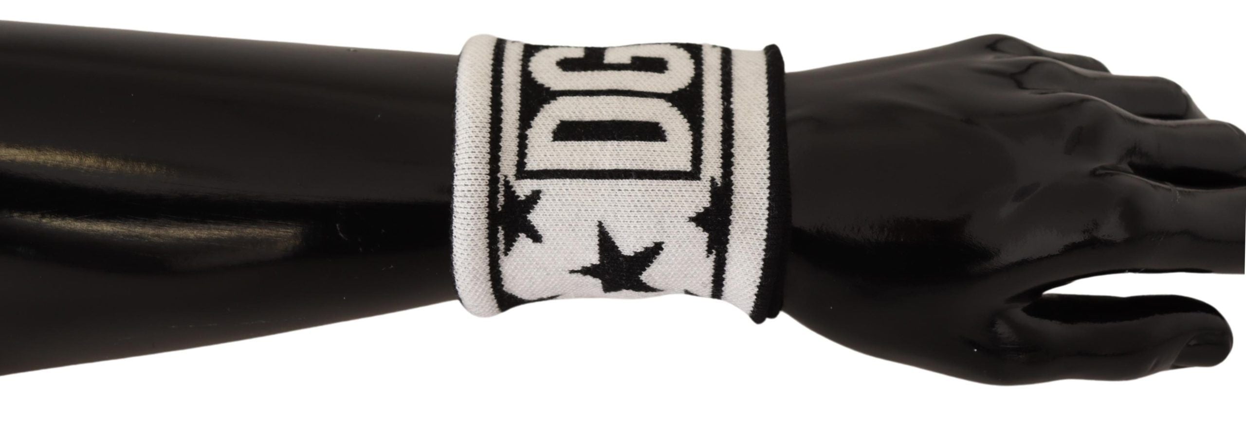Dolce &amp; Gabbana бяло черно вълнено лого #DGMILLENNIALS Маншет