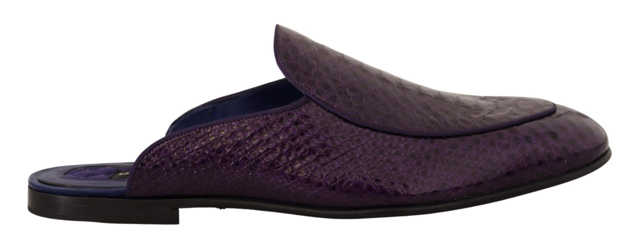 Dolce &amp; Gabbana лилави екзотични кожени равни обувки