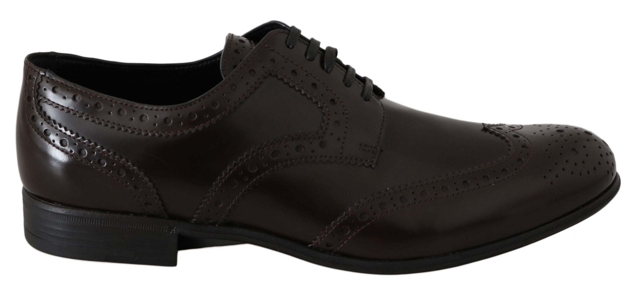 Dolce &amp; Gabbana кафяви кожени брокети Oxford Wingtip обувки