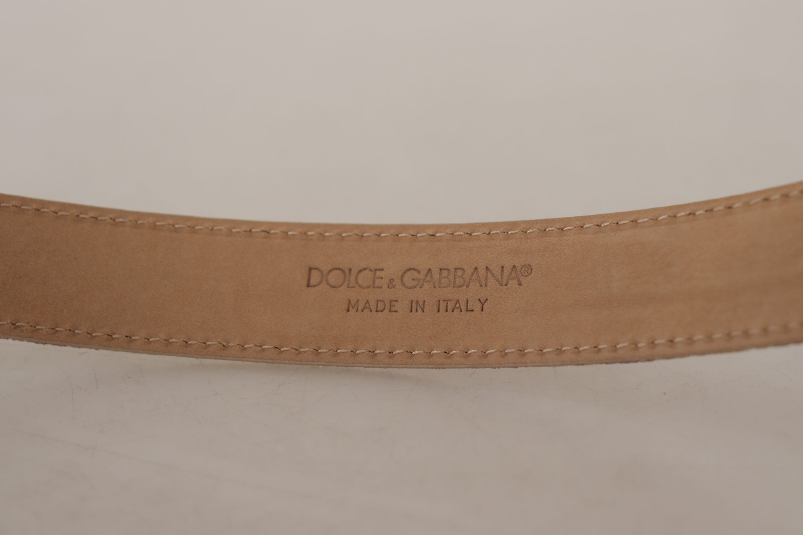 Dolce &amp; Gabbana Rose Pink Jacquard DG Logo златен колан с метална катарама