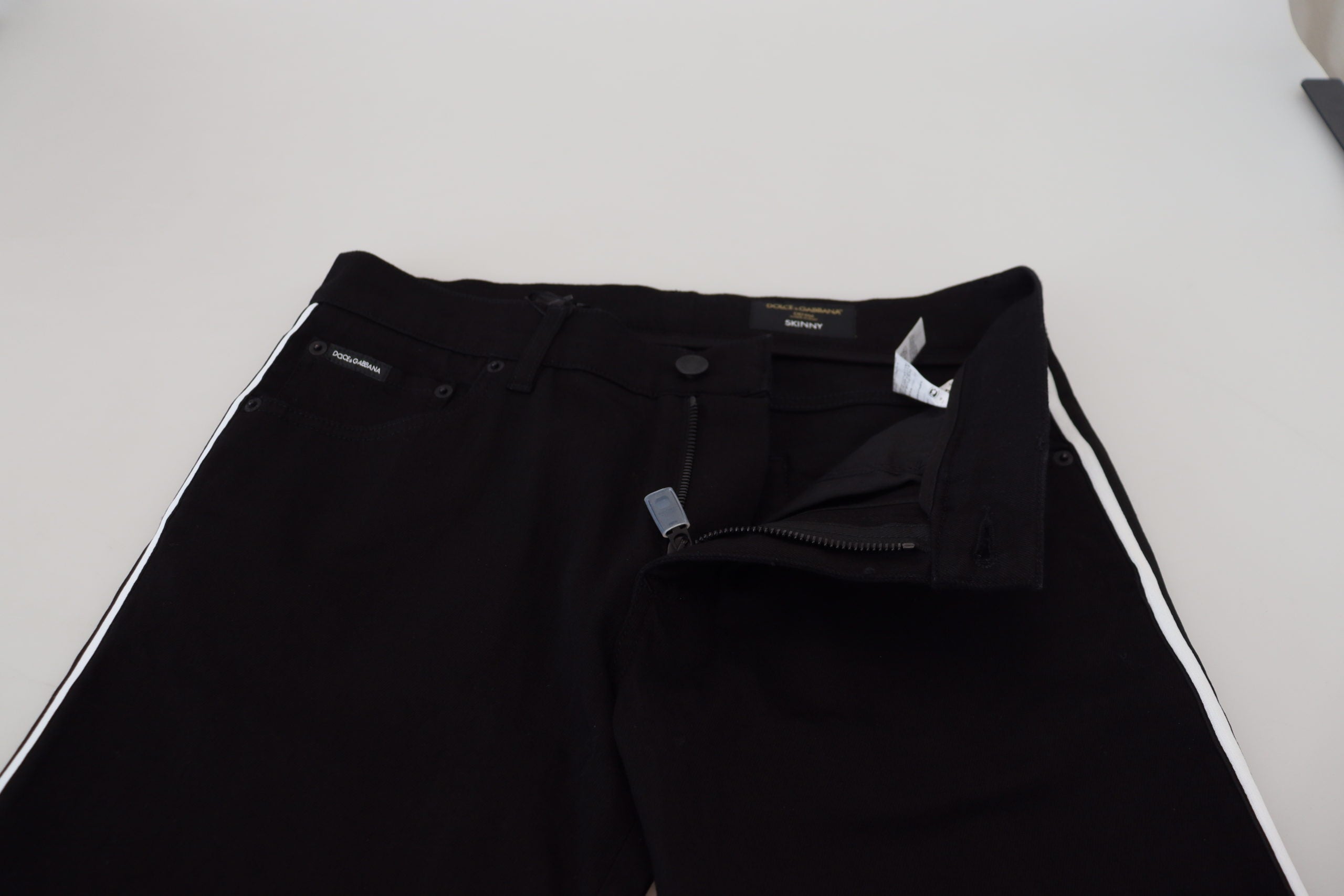 Dolce & Gabbana Elegant Black Slim Fit Denim Pants