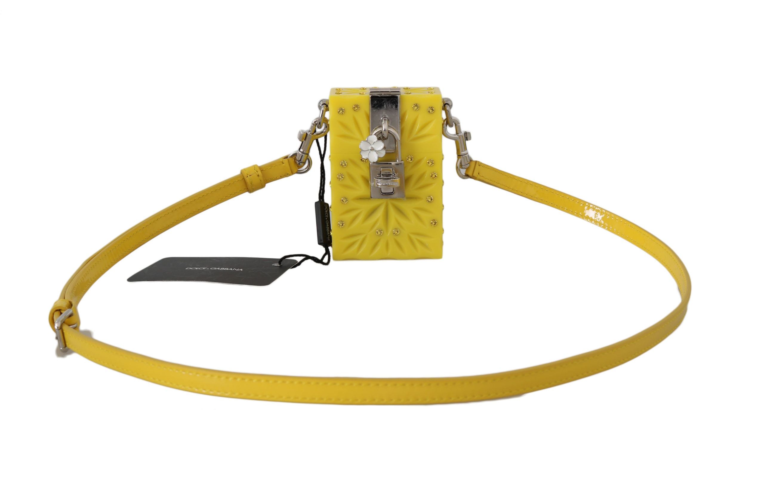 Dolce &amp; Gabbana Yellow Crystal Plexiglas Cross табакера