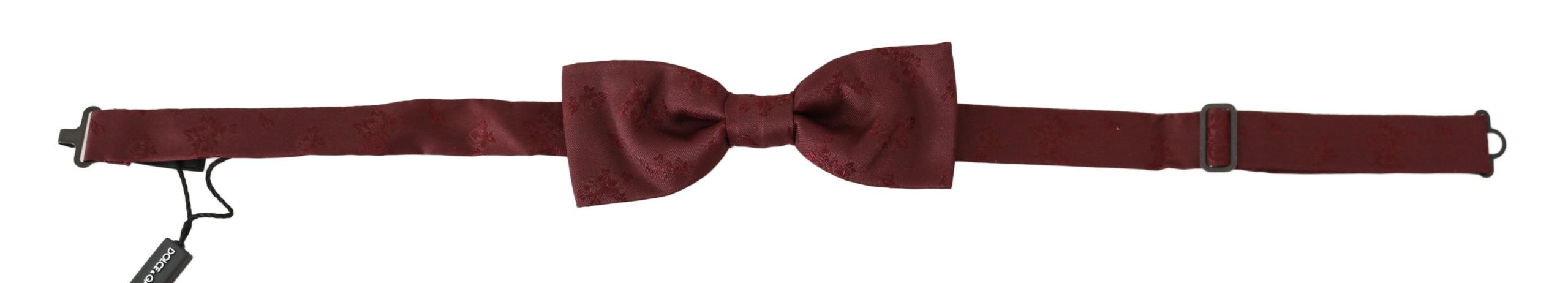 Dolce &amp; Gabbana Men Maroon 100% Silk Faille Регулируема мъжка папийонка