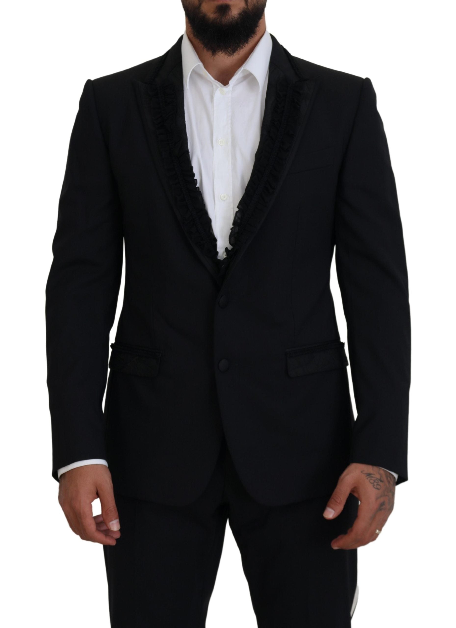 Dolce &amp; Gabbana Black MARTINI Slim Fit Jacket Blazer