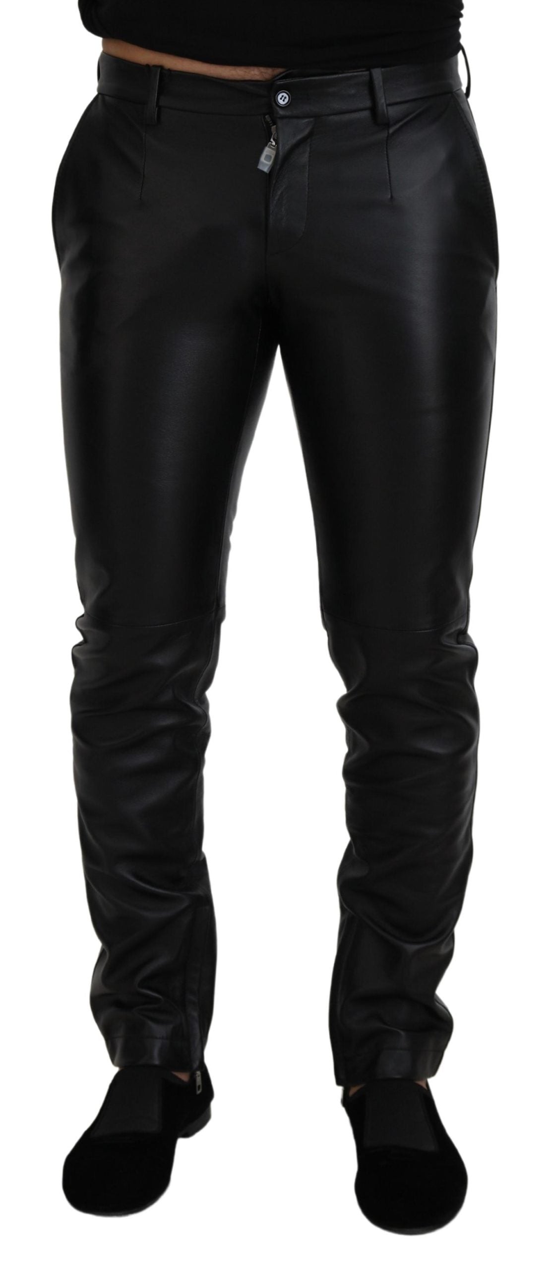 Dolce &amp; Gabbana черни лъскави еластични тесни панталони