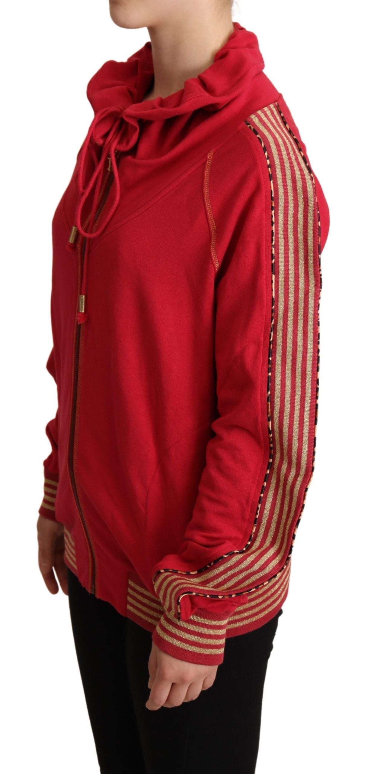Пуловер с качулка и суитшърт с червен цип на John Galliano