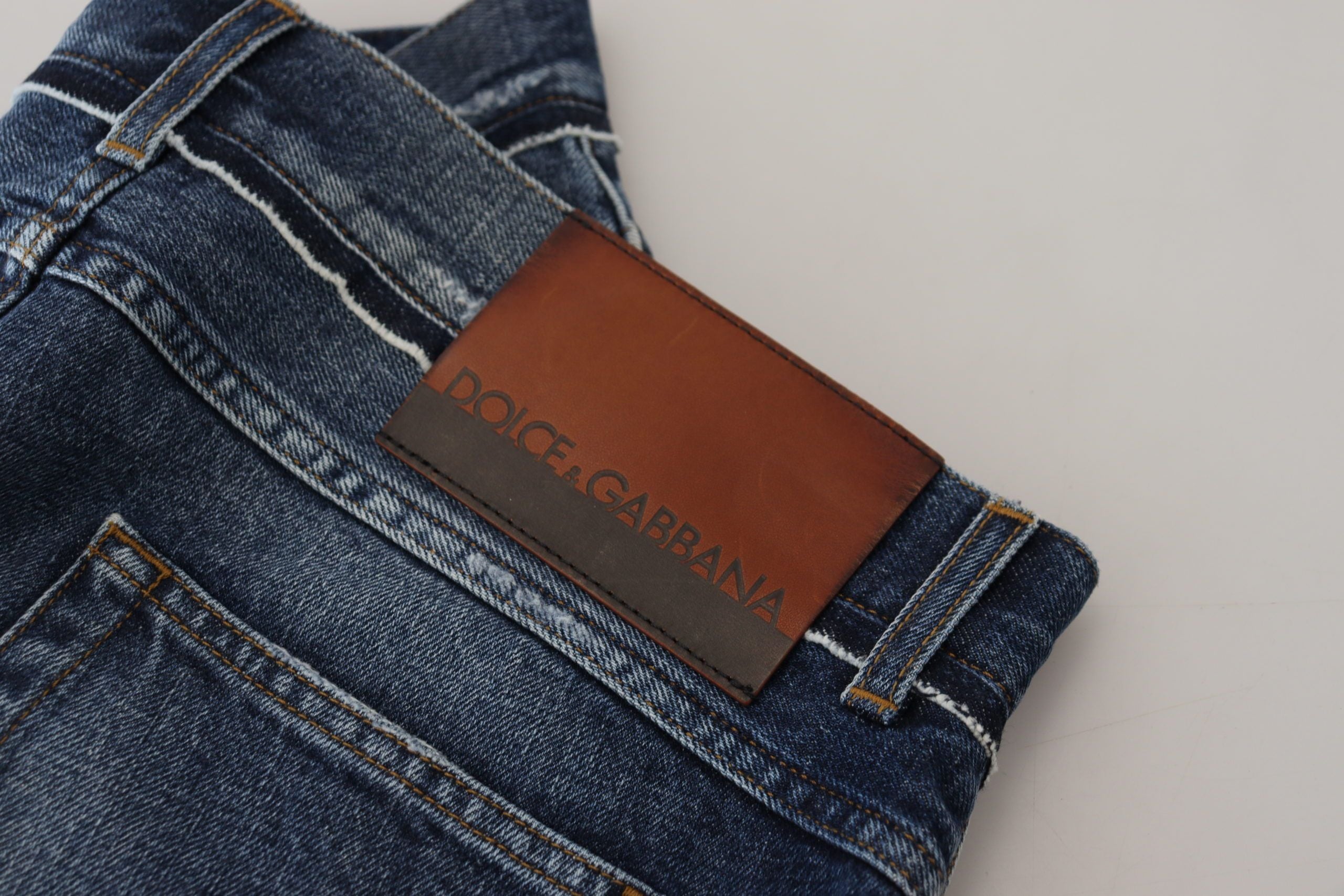 Dolce & Gabbana Elegant Blue Wash Regular Fit Jeans