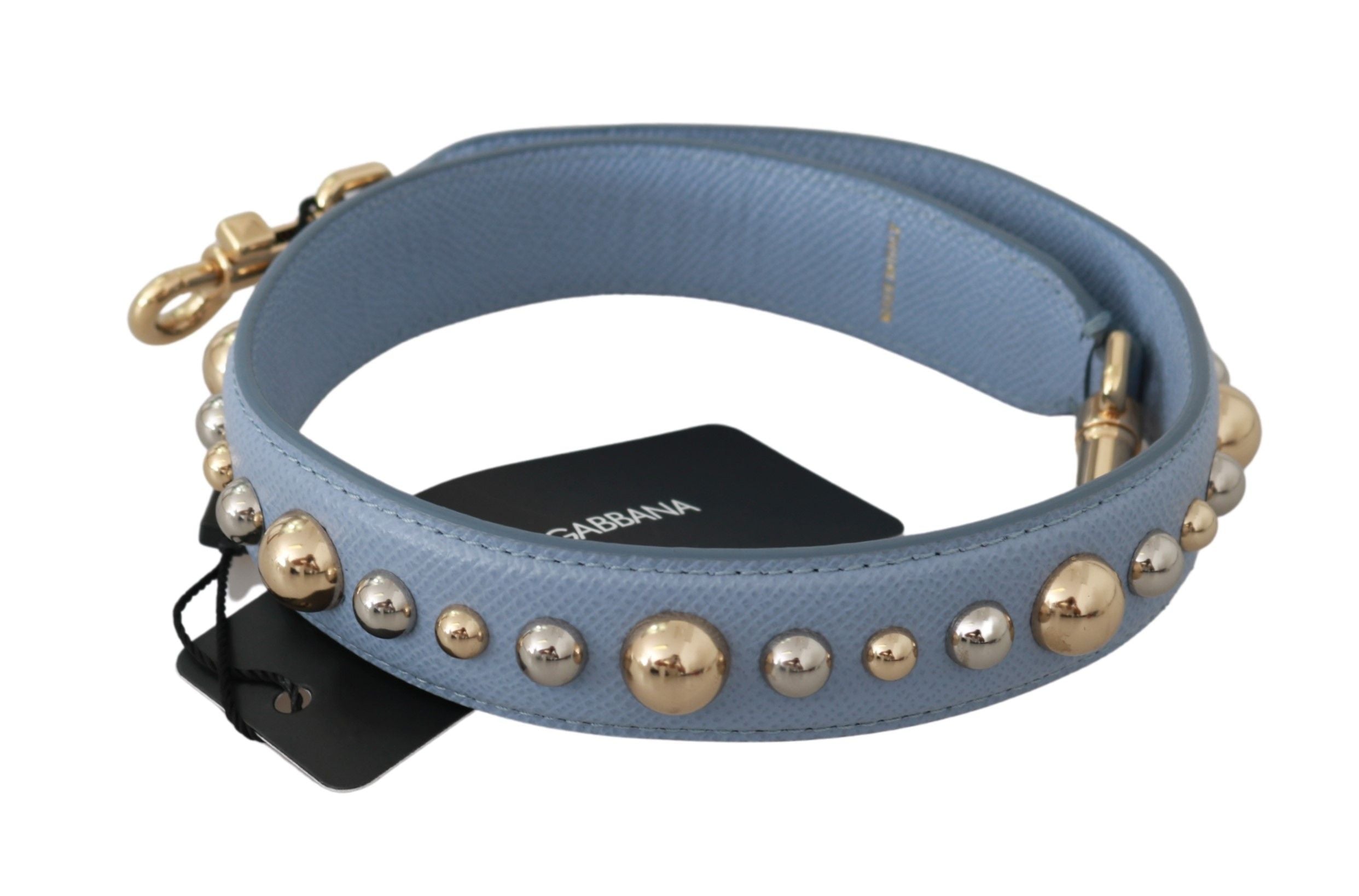 Синя кожена чанта Dolce &amp; Gabbana, аксесоар, презрамка за рамо