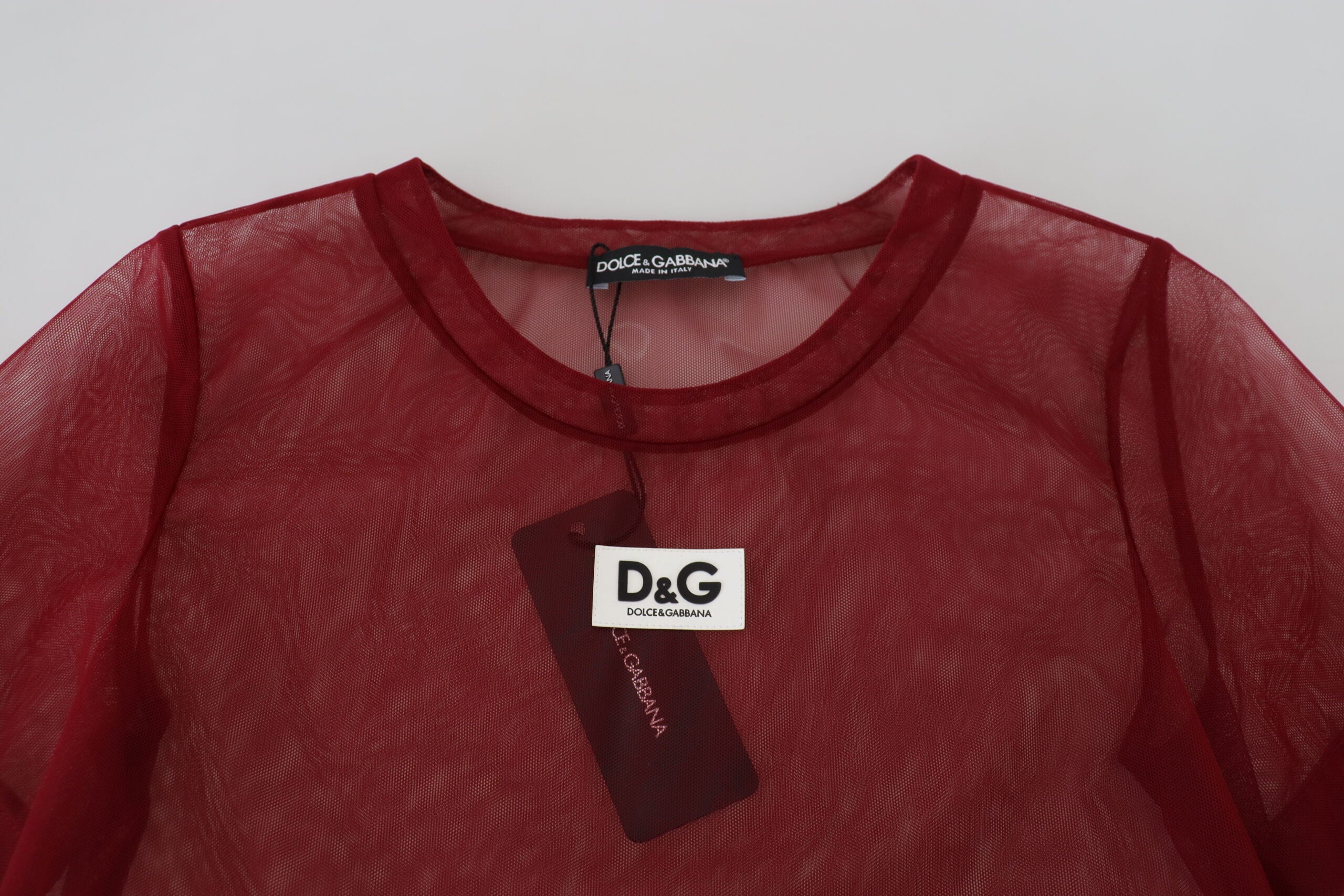 Dolce & Gabbana Maroon Mini Shift Dress - Italian Elegance