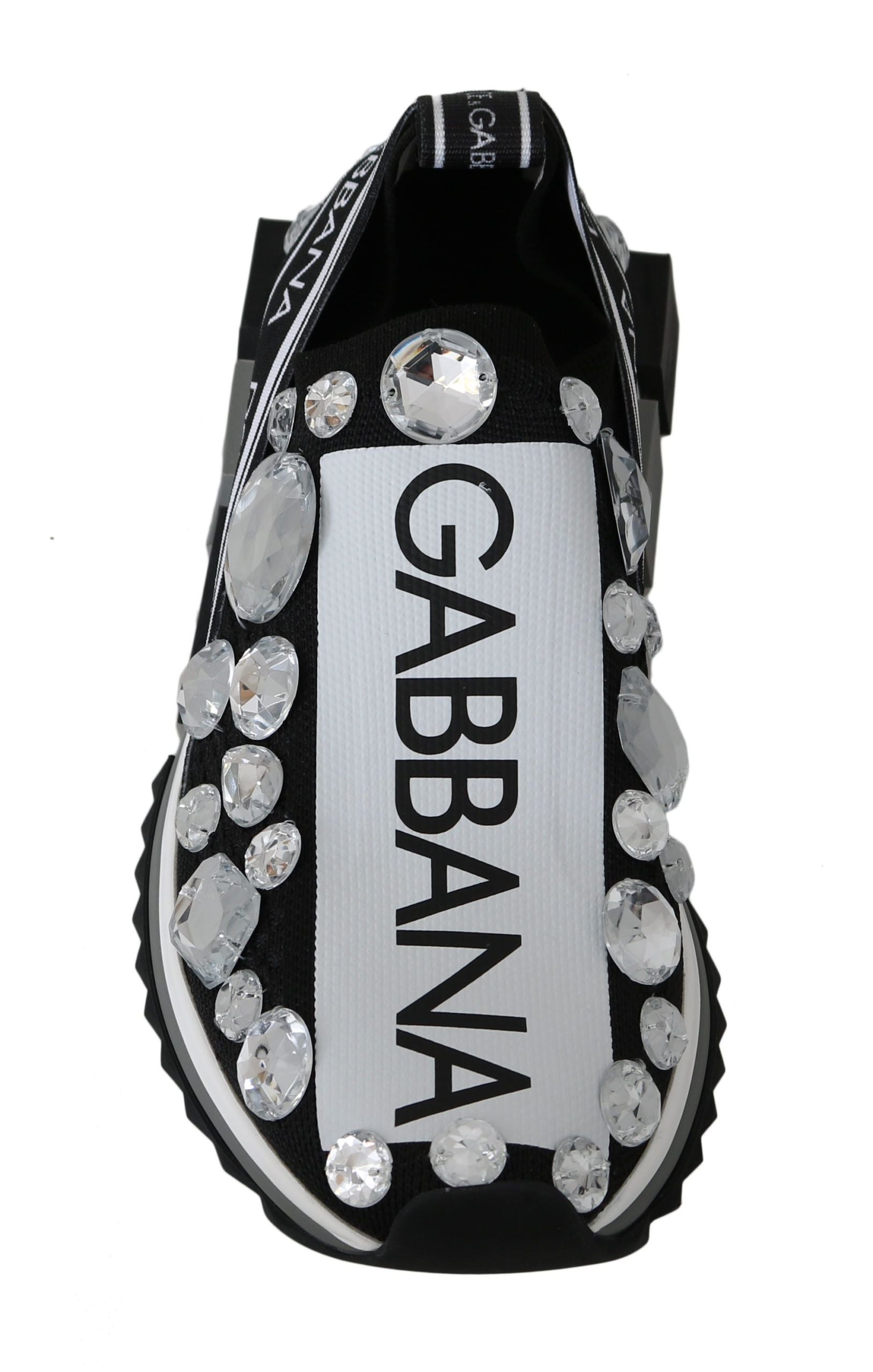 Дамски кецове Dolce &amp; Gabbana Black White Crystal