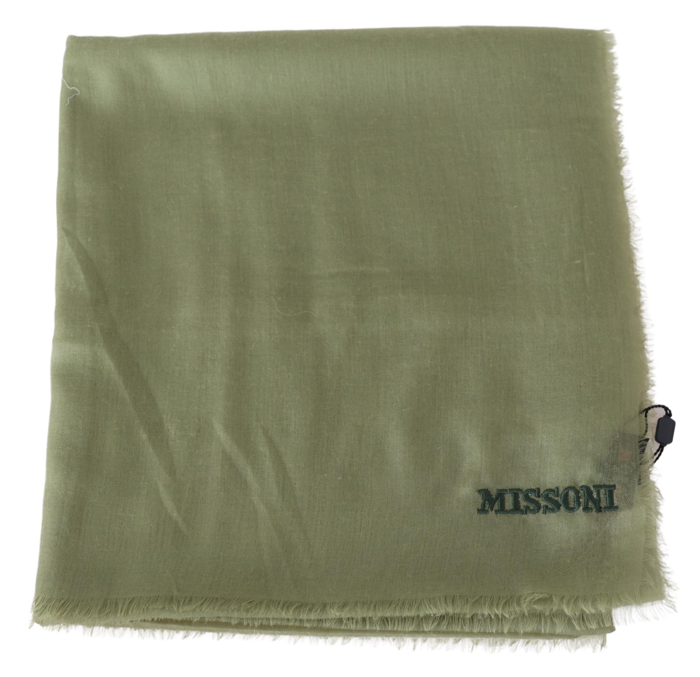 Missoni зелен кашмирен унисекс шал за увиване на врата