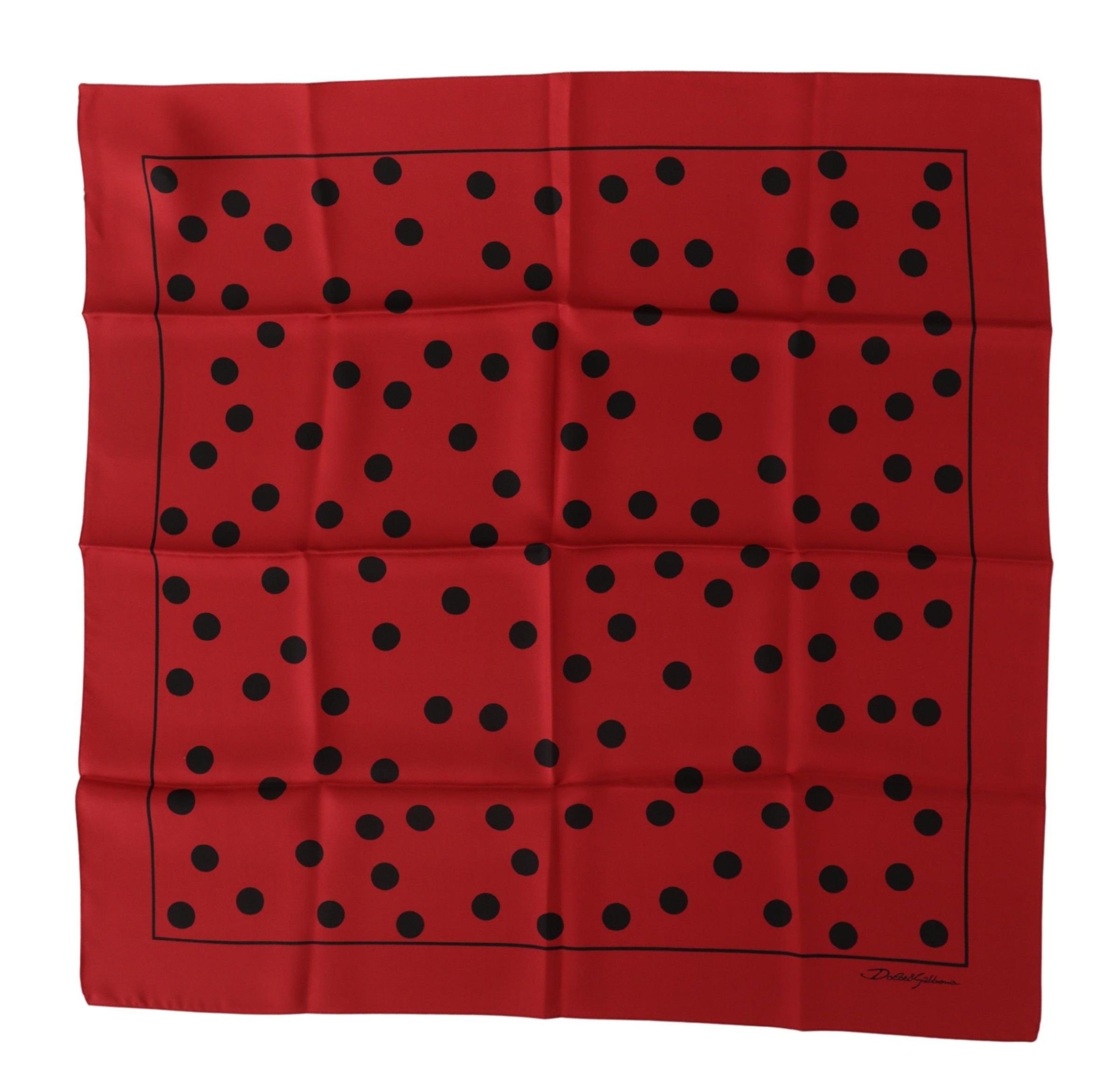 Dolce &amp; Gabbana Квадратен шал с кърпичка на червени точки DG Print
