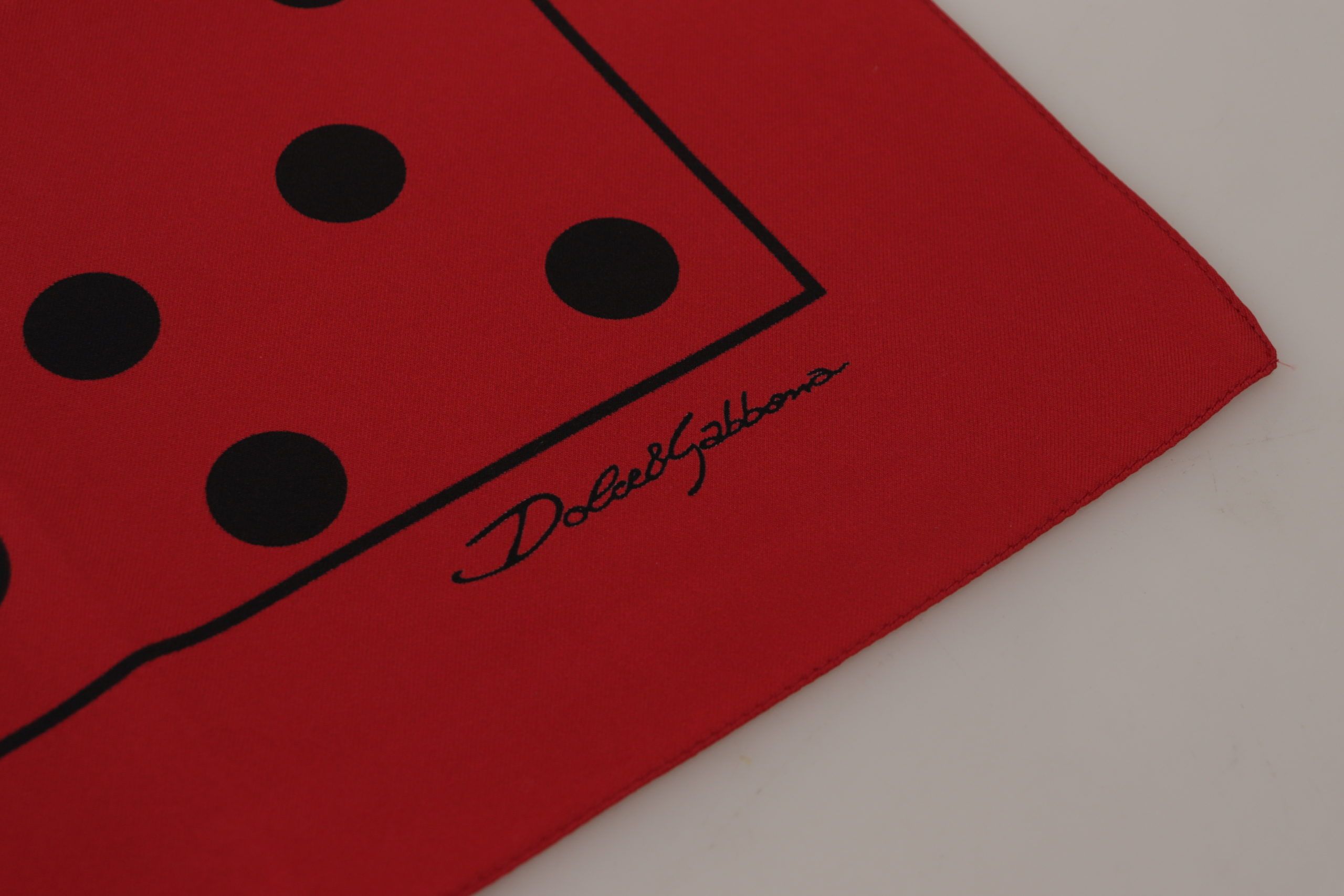Dolce &amp; Gabbana Квадратен шал с кърпичка на червени точки DG Print