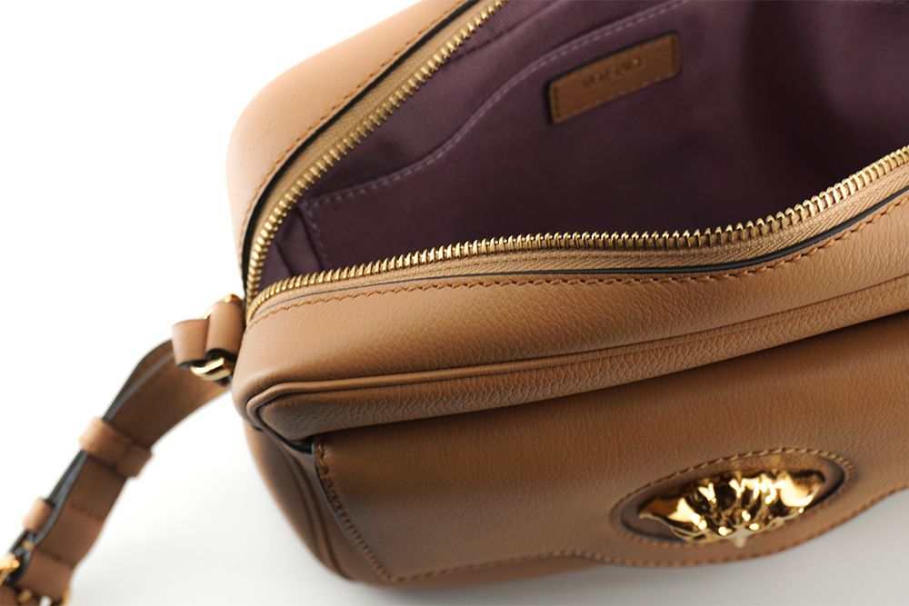 Кафява чанта за фотоапарат от телешка кожа Versace