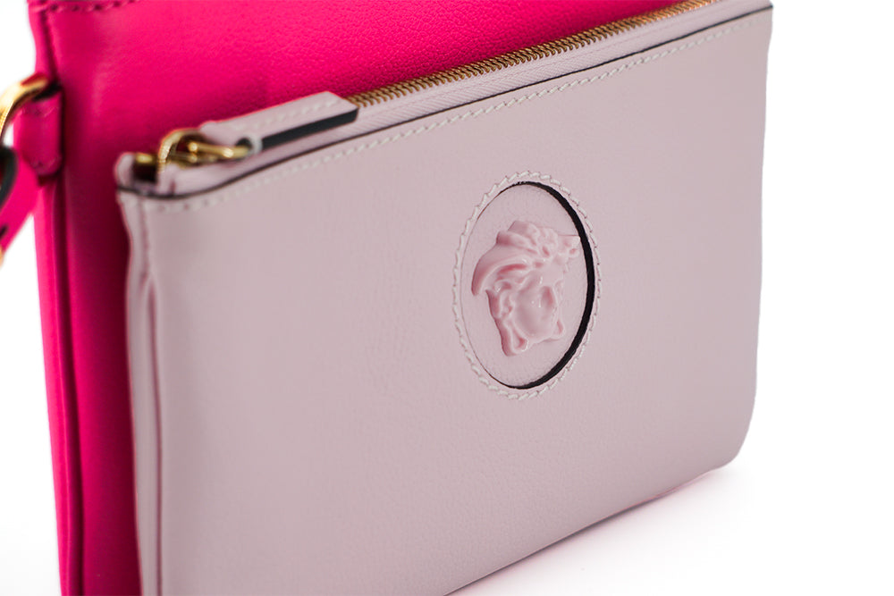 Розова чанта от телешка кожа Versace