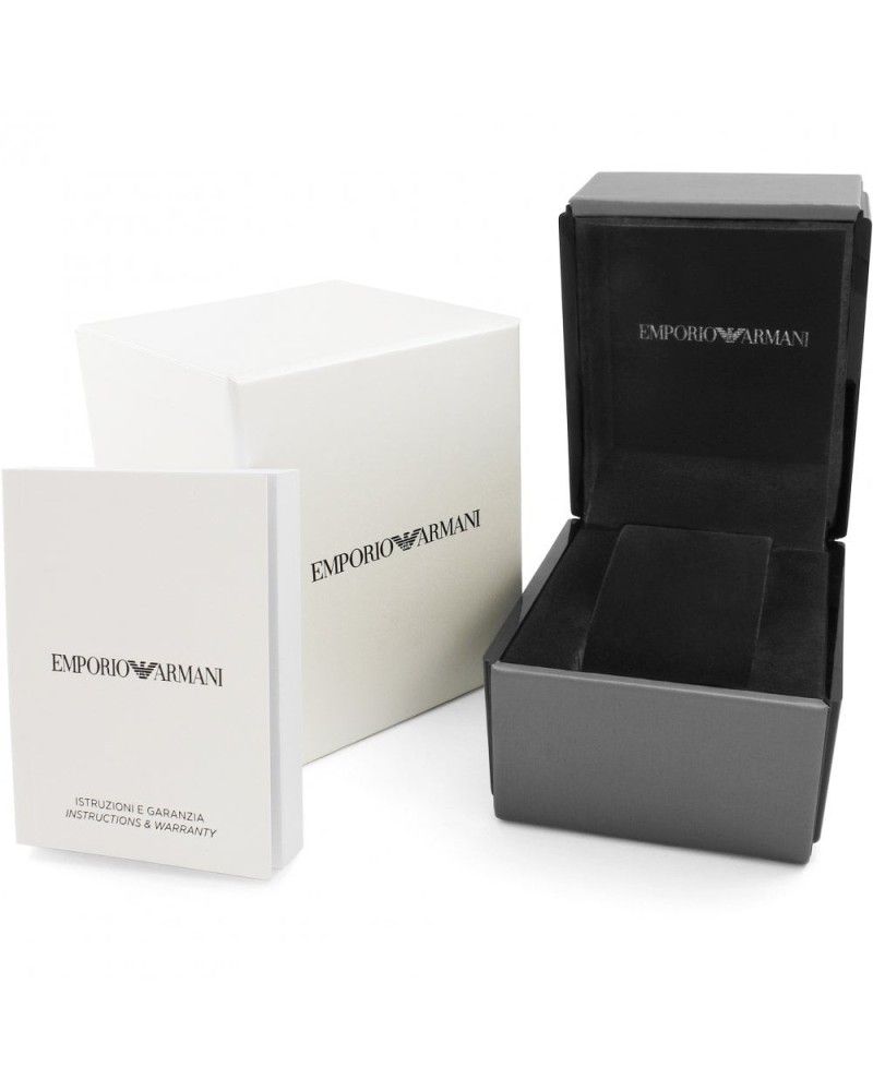Emporio Armani Сребърен стоманен кварцов часовник