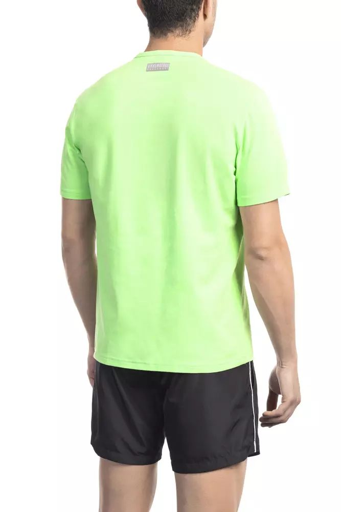 Зелена памучна тениска Bikkembergs