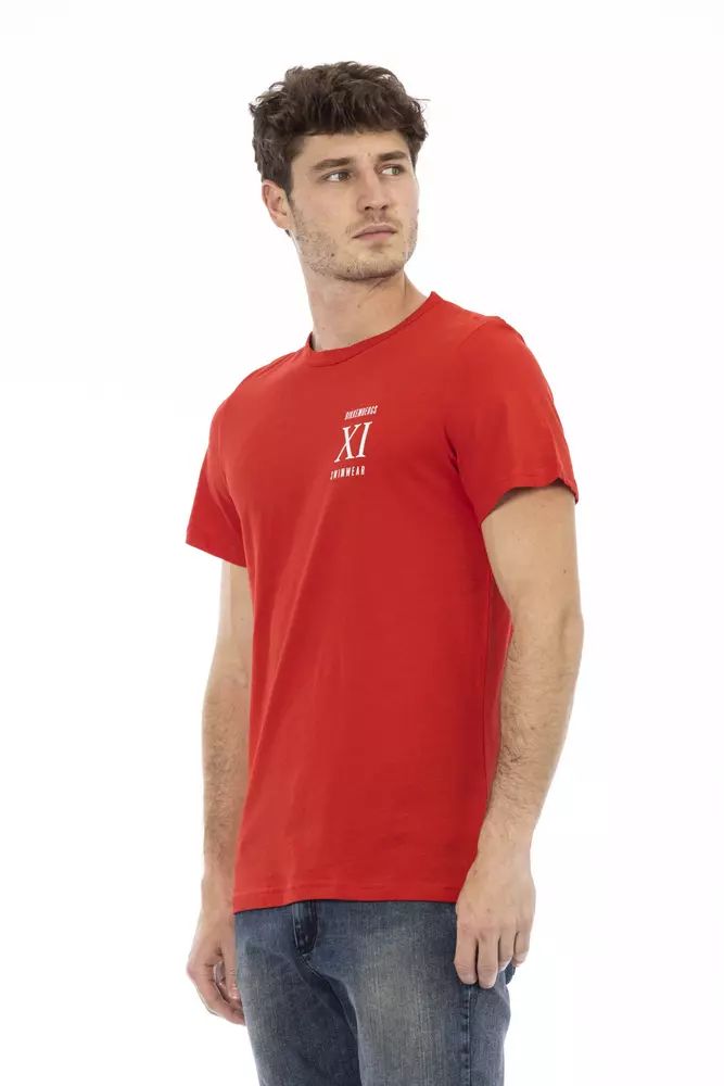 Червена памучна тениска Bikkembergs