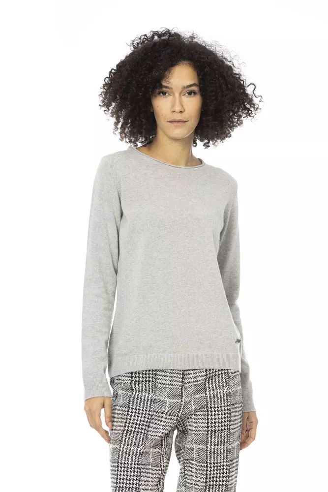 Baldinini Trend Elegant Crew Neck Monogram Sweater