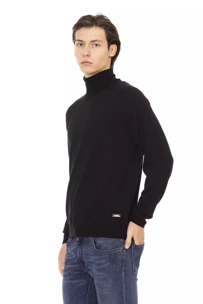 Baldinini Trend Elegant Turtleneck Monogram Sweater