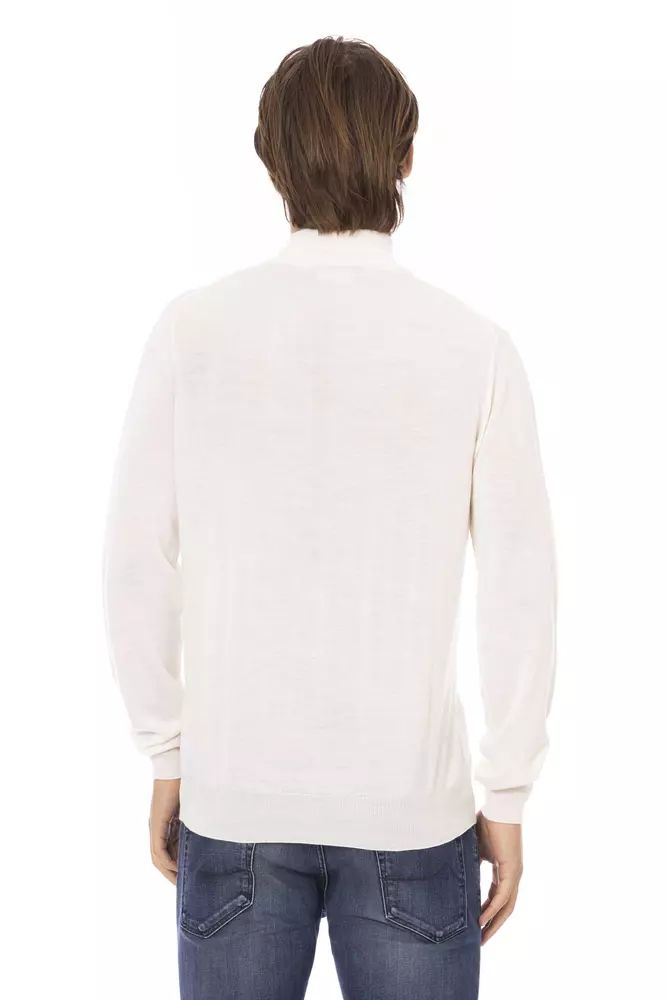 Baldinini Trend Elegant White Turtleneck Sweater